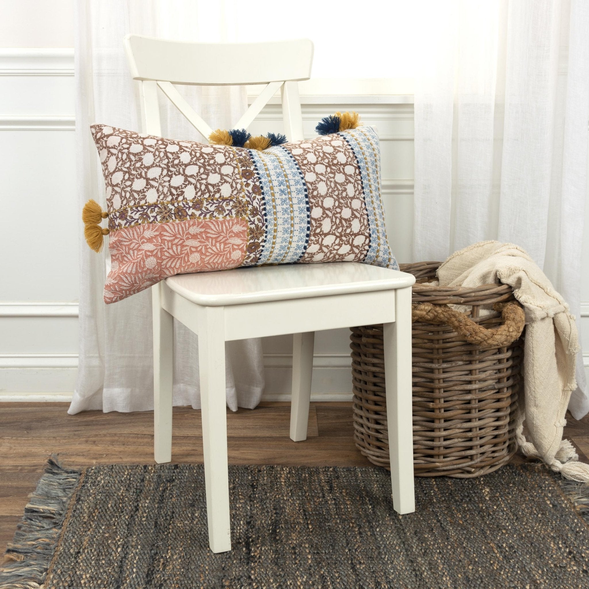 Botanical Print Lumbar Pillow - Lumbar Pillows