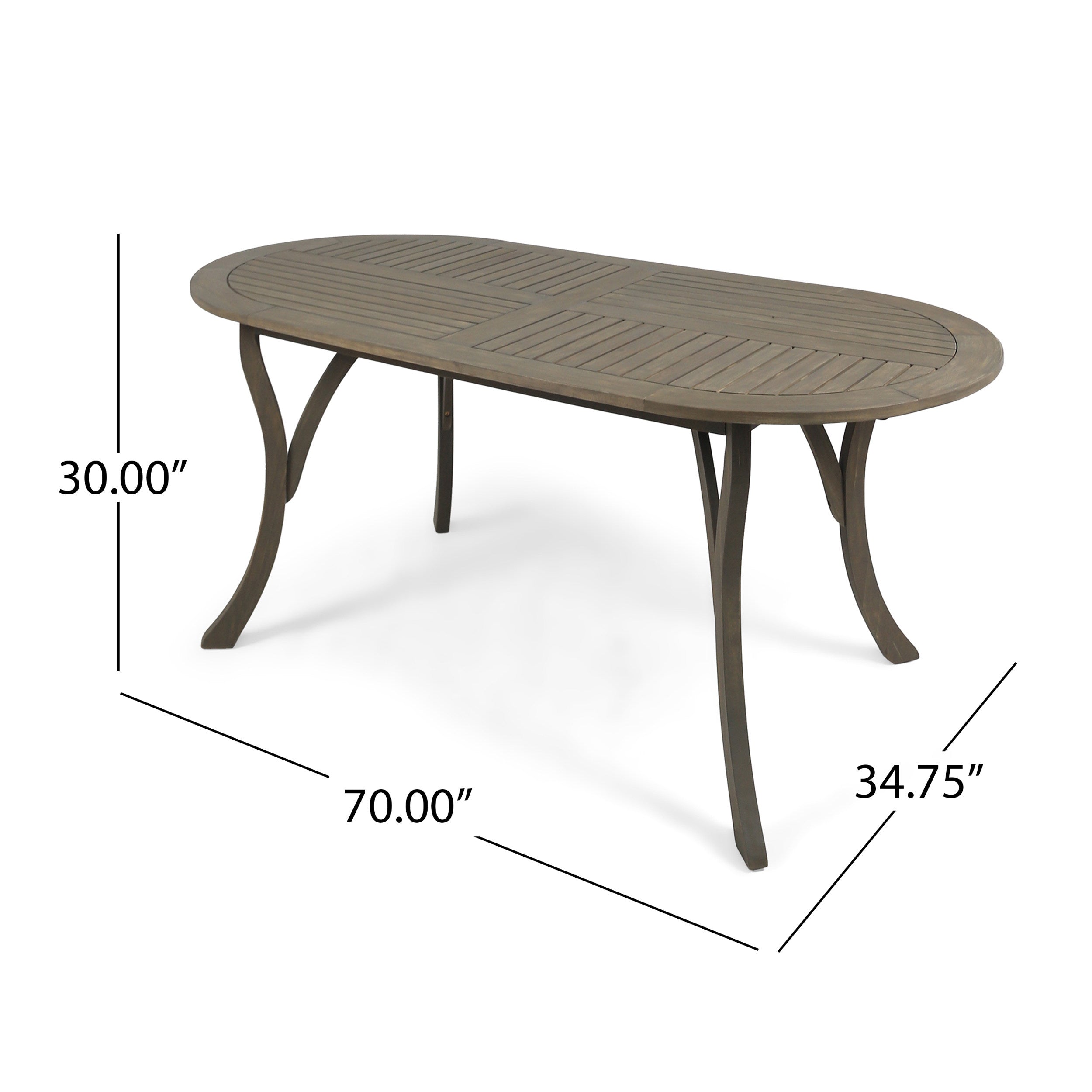 Hermosa Acacia Wood 70" Dining Table