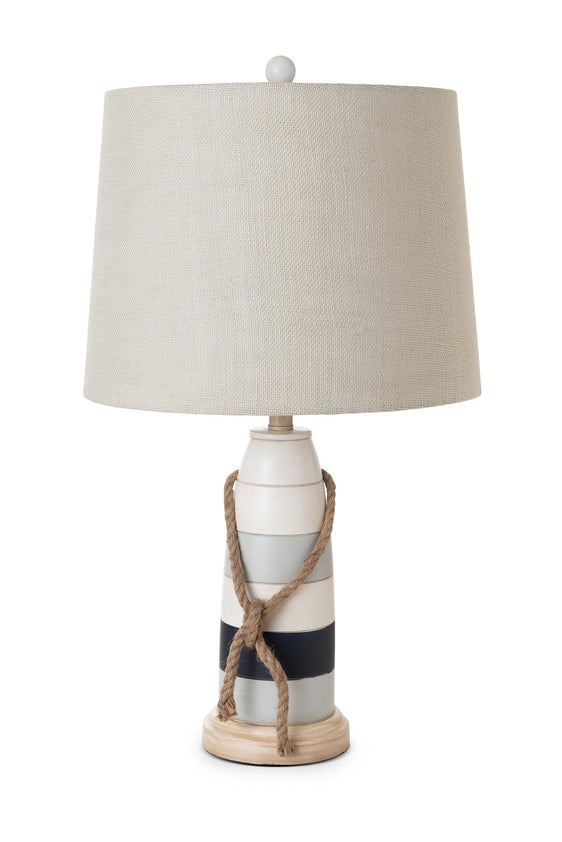 Buoy 27" Poly Coastal Table Lamp, Tri-color, (Set of 2) - Table Lamps