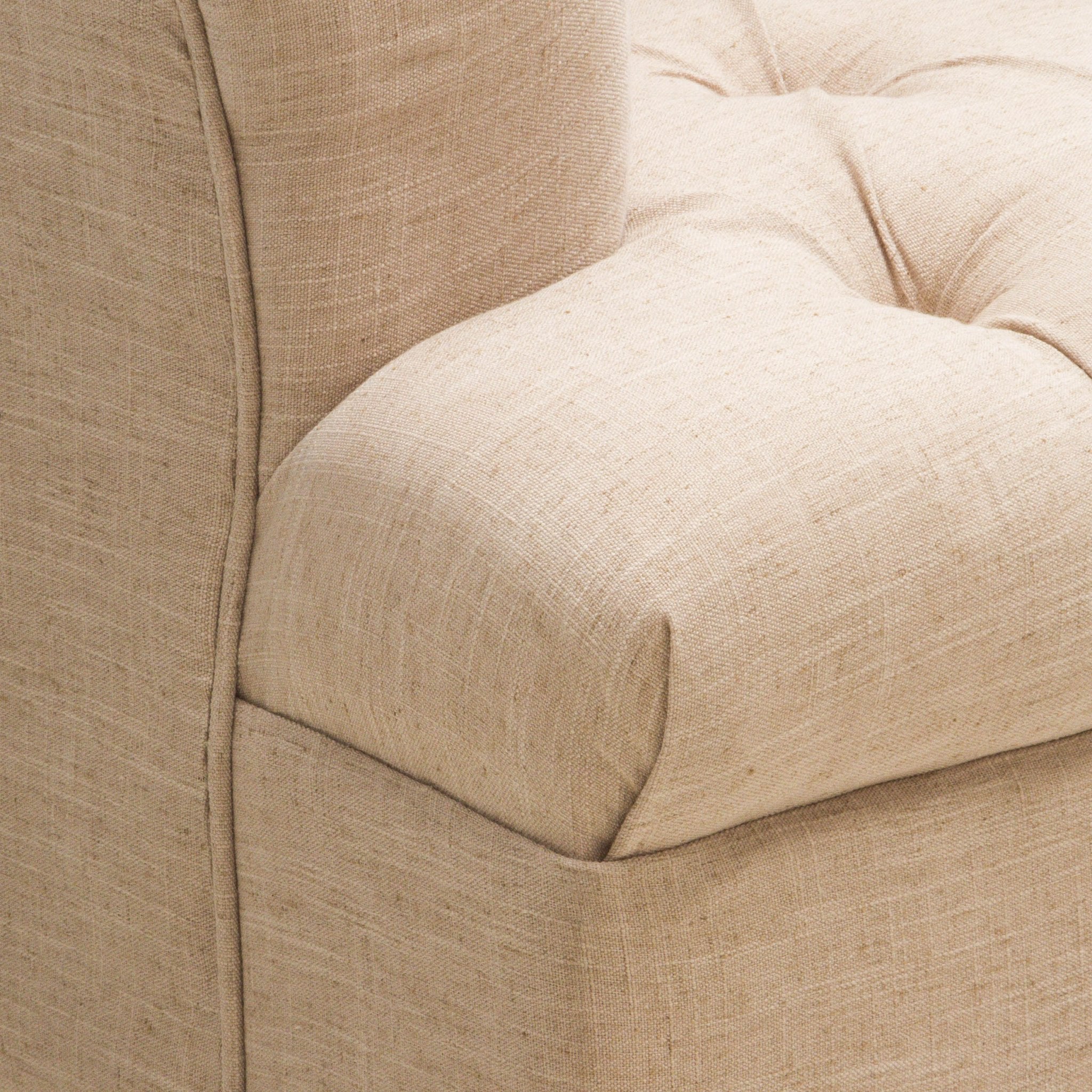 Button Tufted Accent Chair with Decorative Pillow - Accent Chairs
