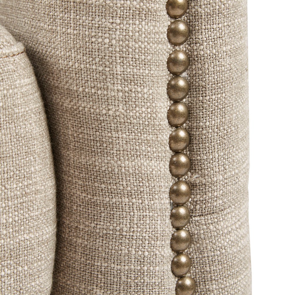 Button Tufted Upholstered Swivel Chair with Low Back and Nailhead Trim - Accent Chairs