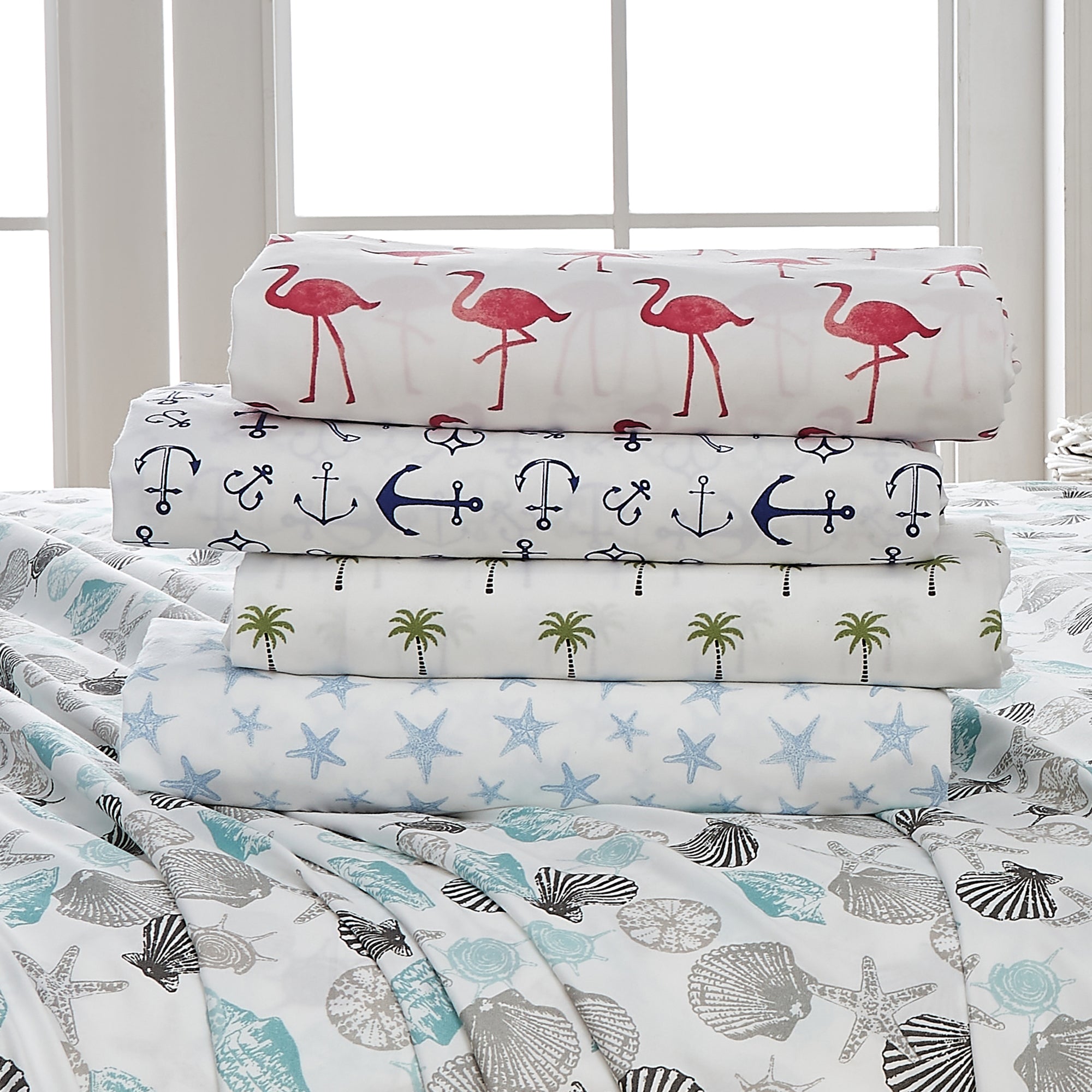 Coastal Printed Microfiber Sheet Set