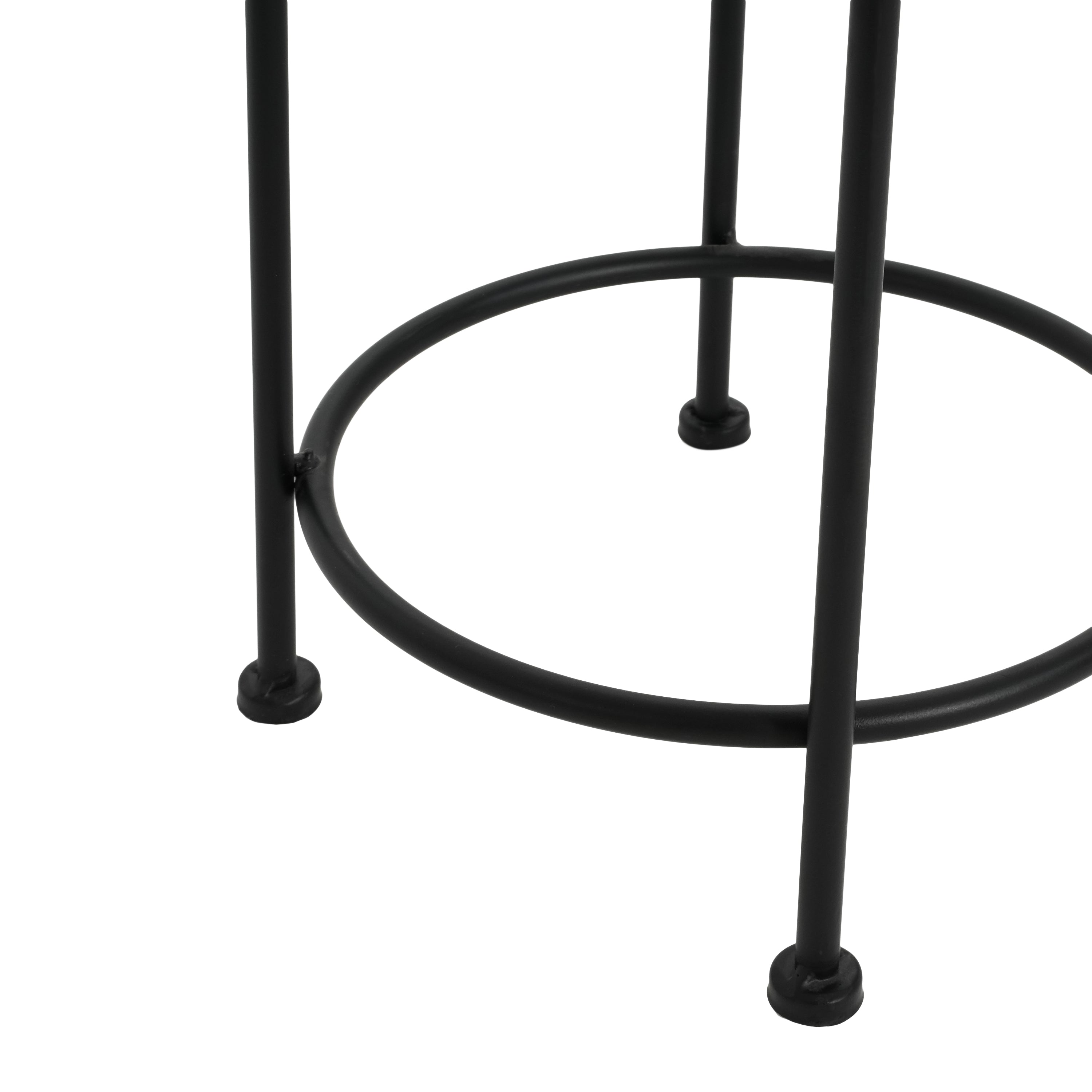 pier one indoor plant stands 3-Piece Outdoor Ceramic Tile Plant Stand Set with Iron Frame