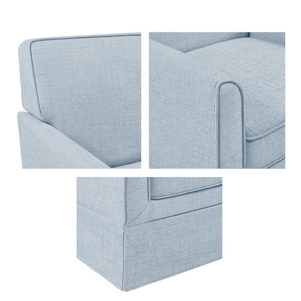 Upholstered Accent Chair with Skirted Base and Wood Frame