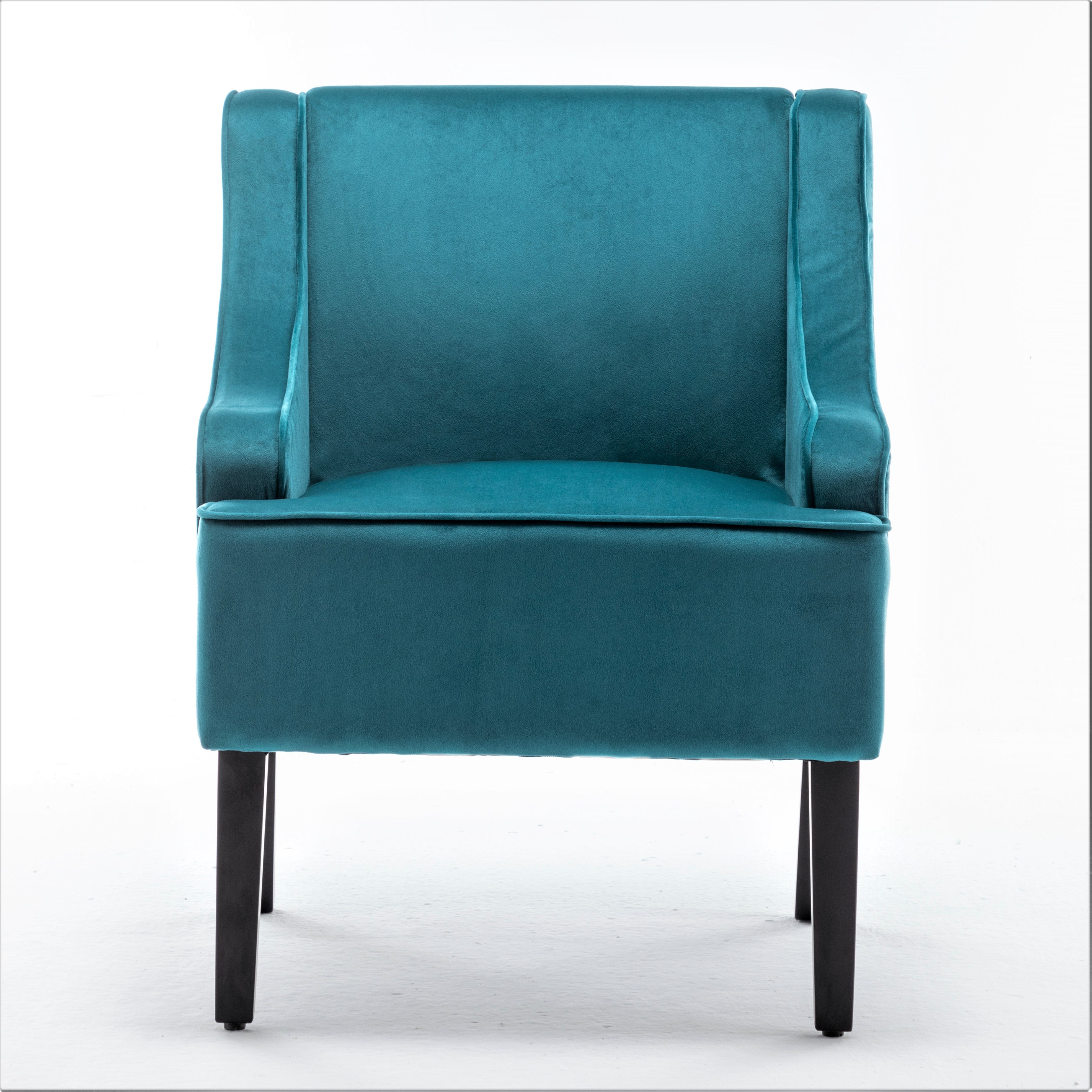 Versatile Velvet Side Chair with Recessed Arms