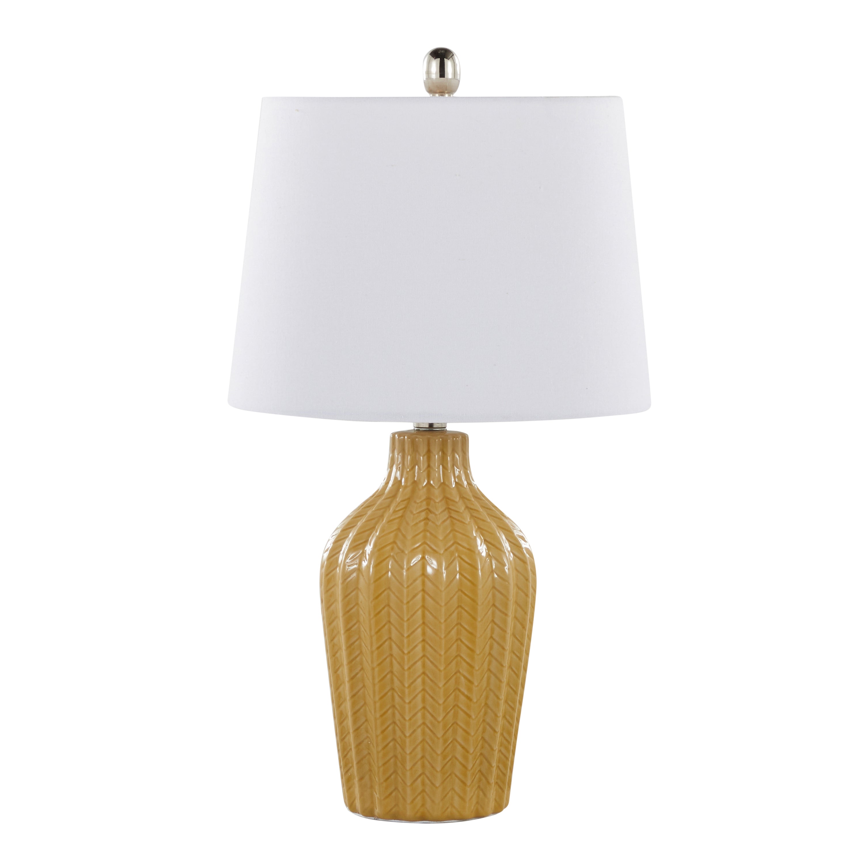 Confetti 23" Ceramic Table Lamp with White Linen Shade, Set of 2