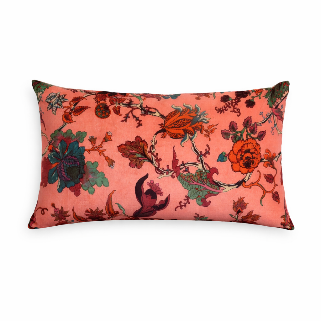Velvet Eden Floral Pillow
