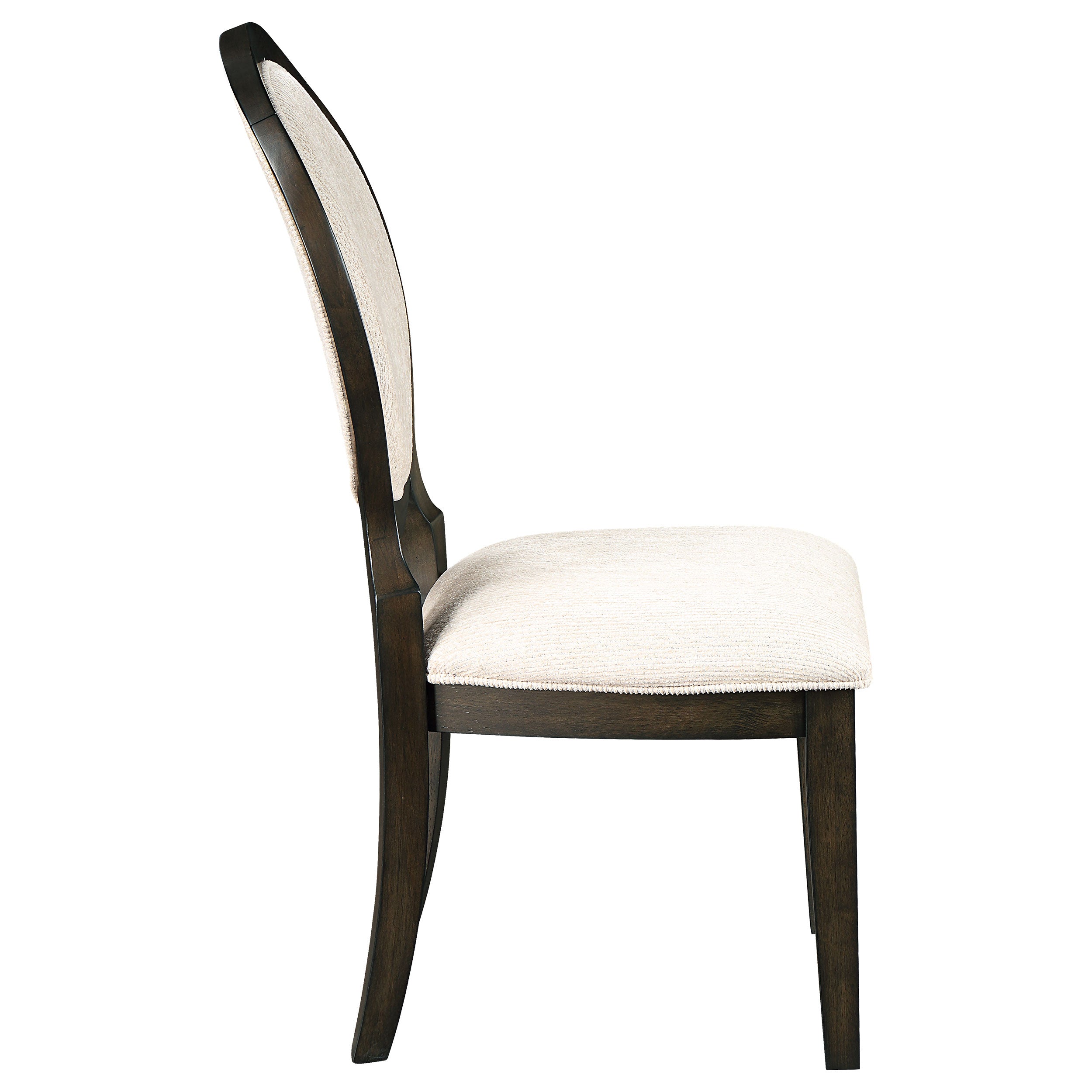 Transitional Oval Dining Chairs, Set of 2