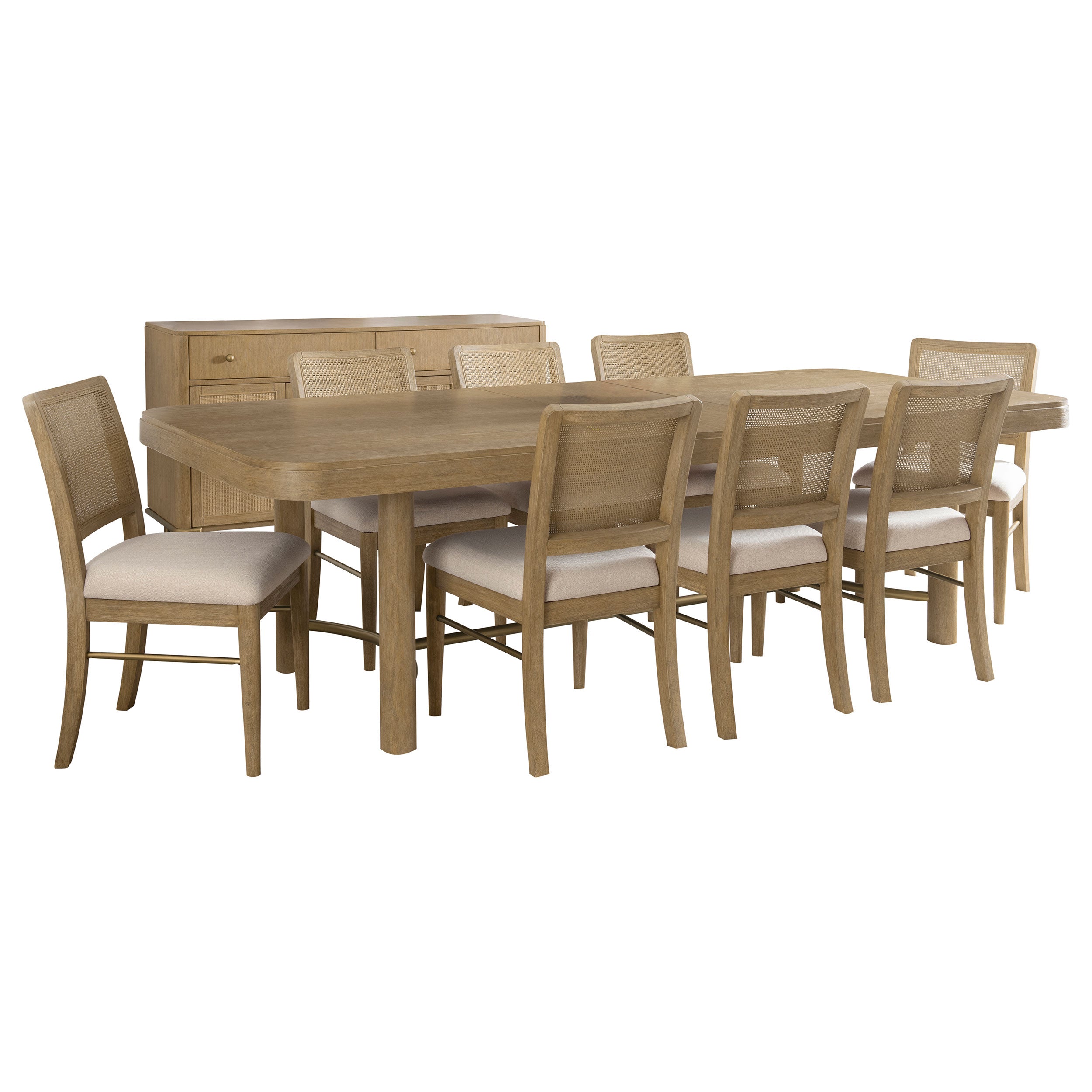 Benson Rectangular Extension Leaf Dining Table Set