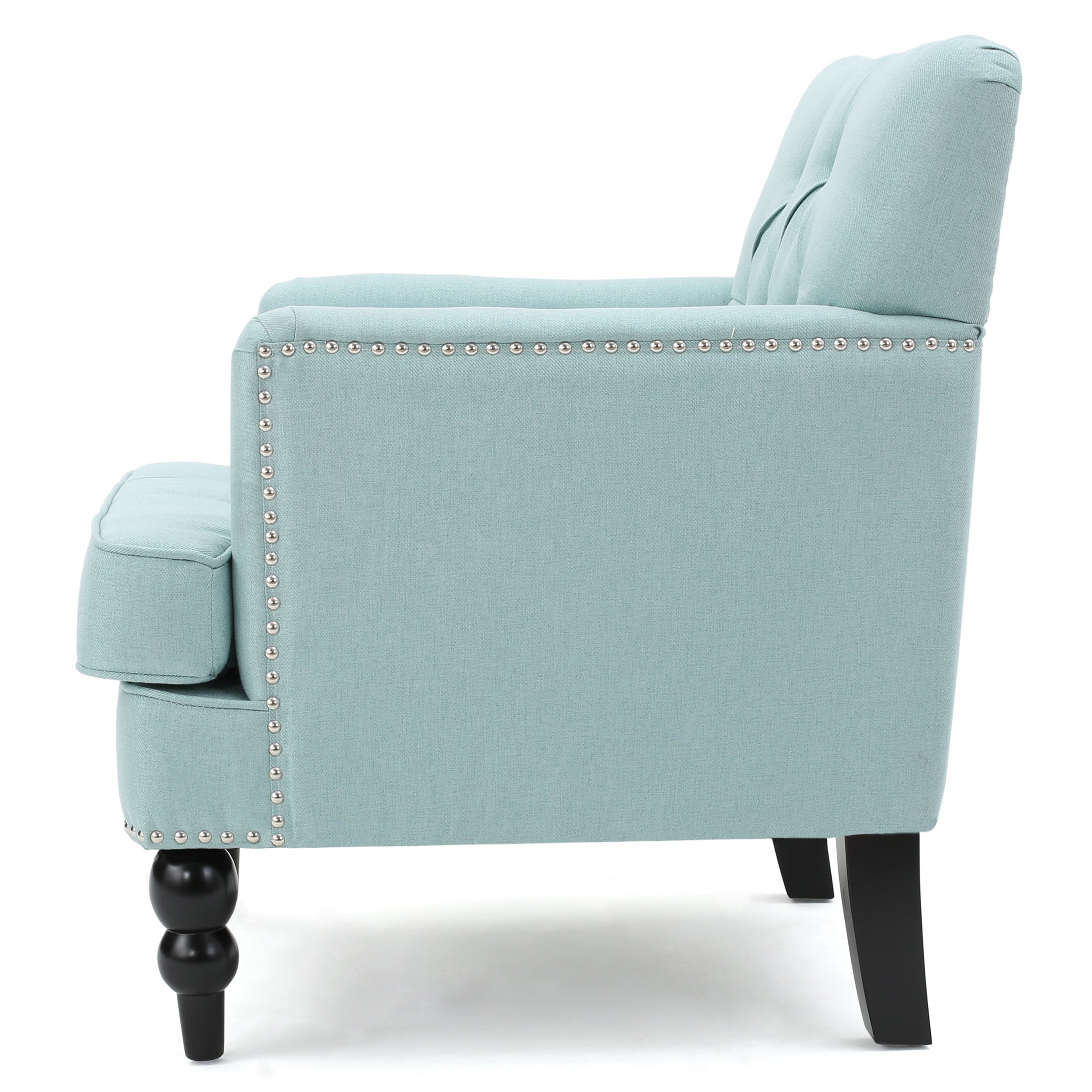 Harrison Tufted Club Chair with Button Tufting and Nailhead Trim