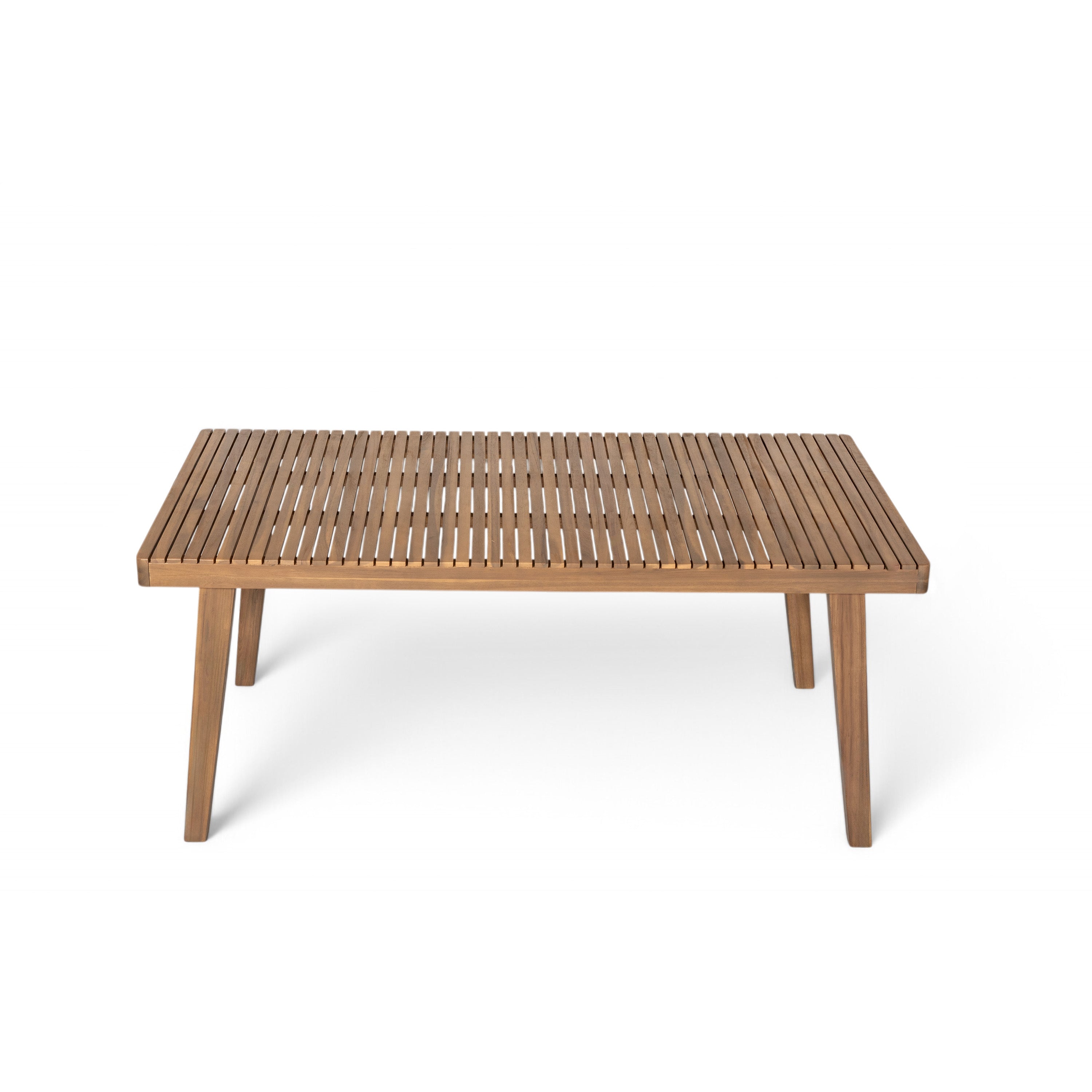 69' Acacia Wood Outdoor Dining Table with Slatted Top