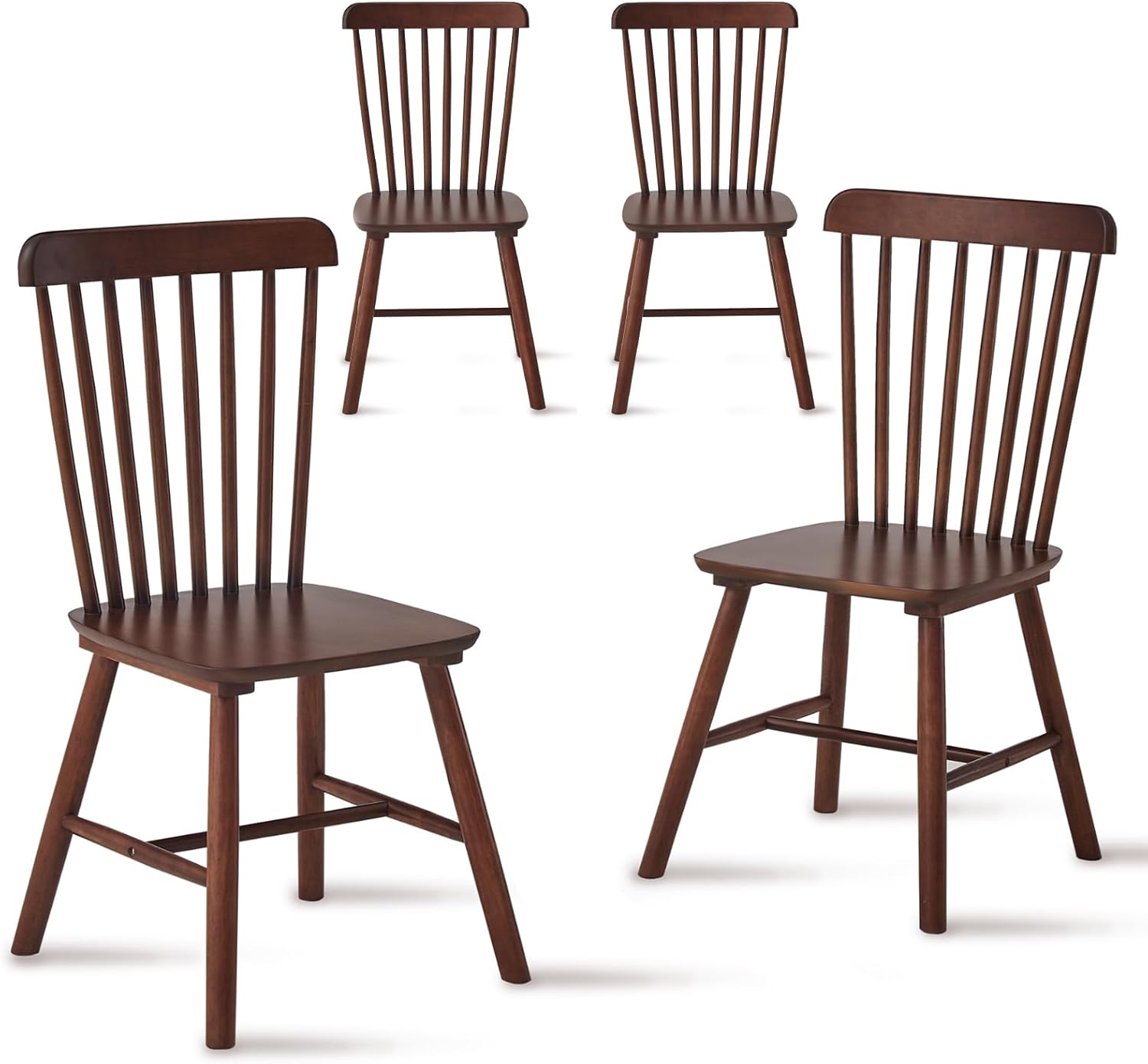 Modern Farmhouse Spindle Back Dining Chairs, Set of 4