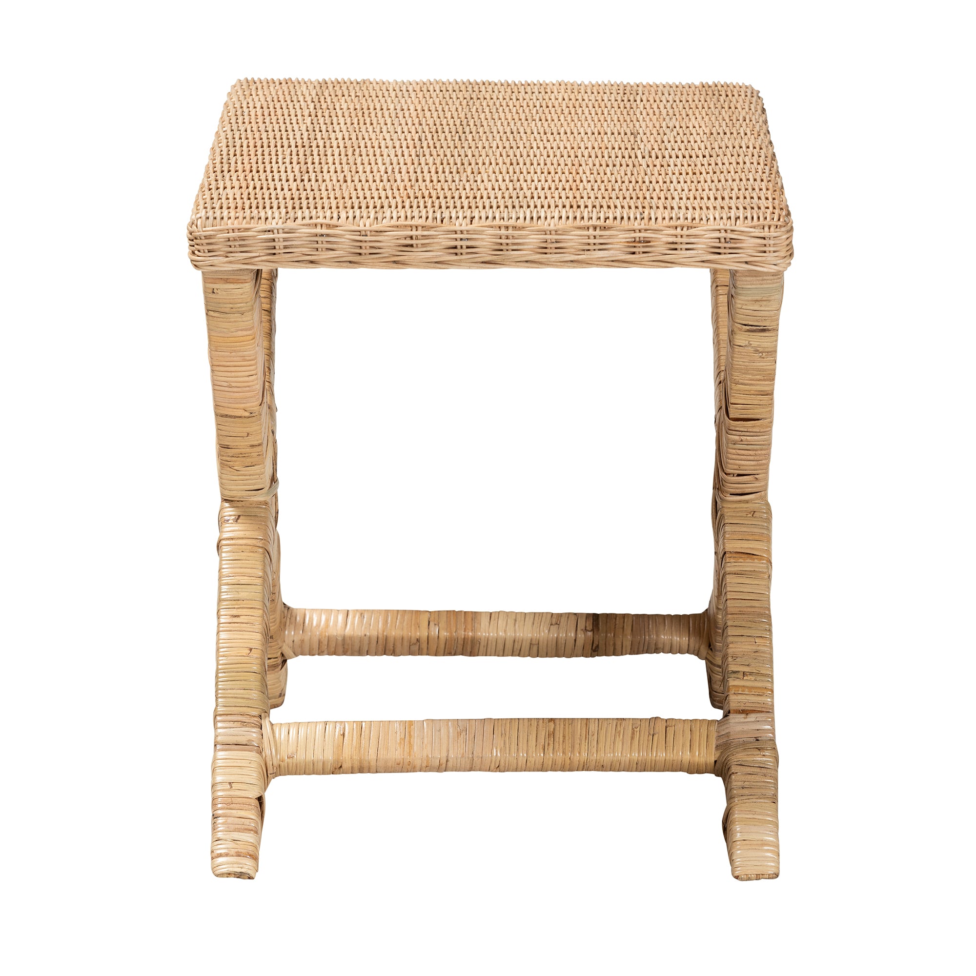 Aina Rattan and Mahogany Bench