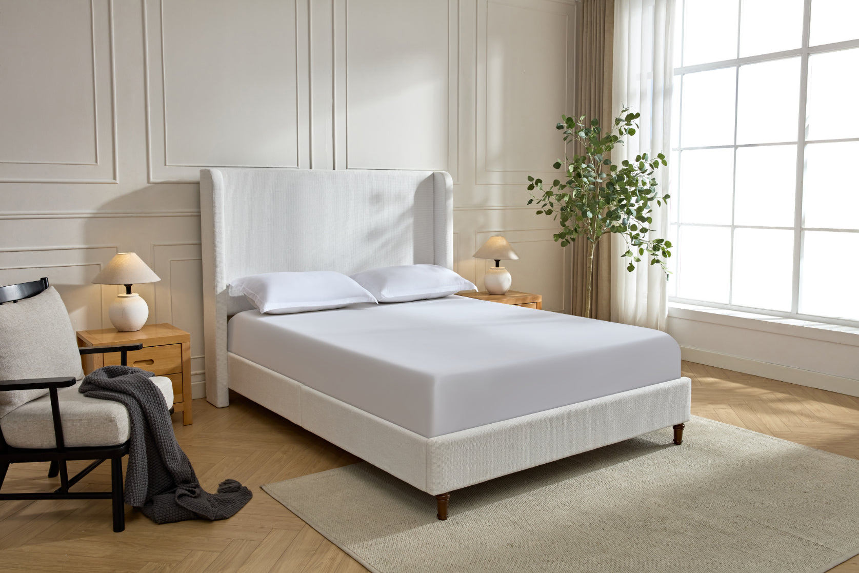 Harper Tall Headboard Upholstered Bed