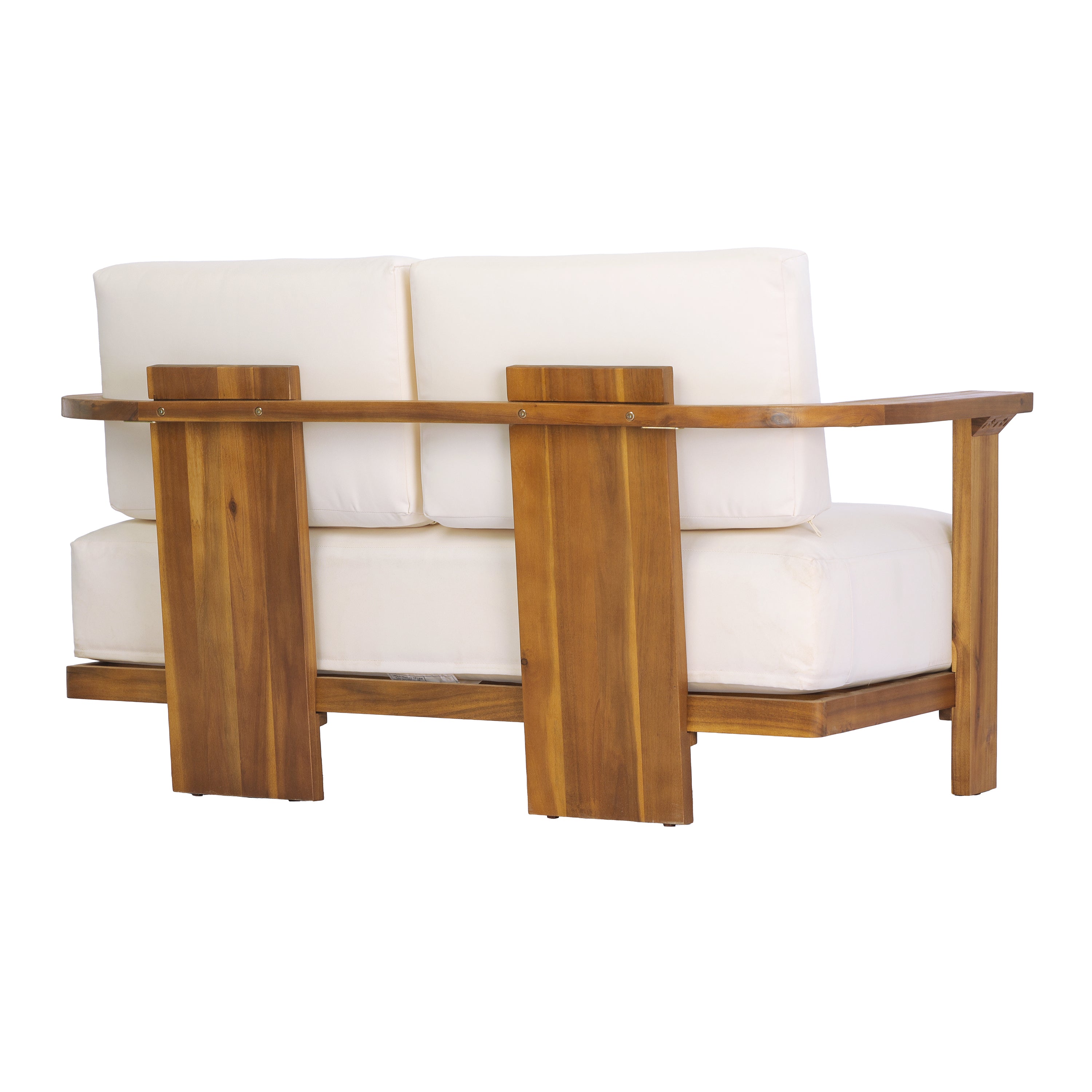 Kanso Acacia Wood Outdoor Patio Loveseat and Coffee Table