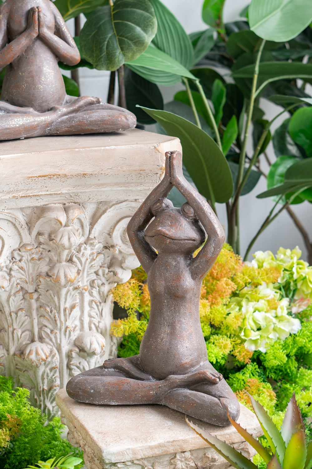 Yoga Frog in Namaste Pose