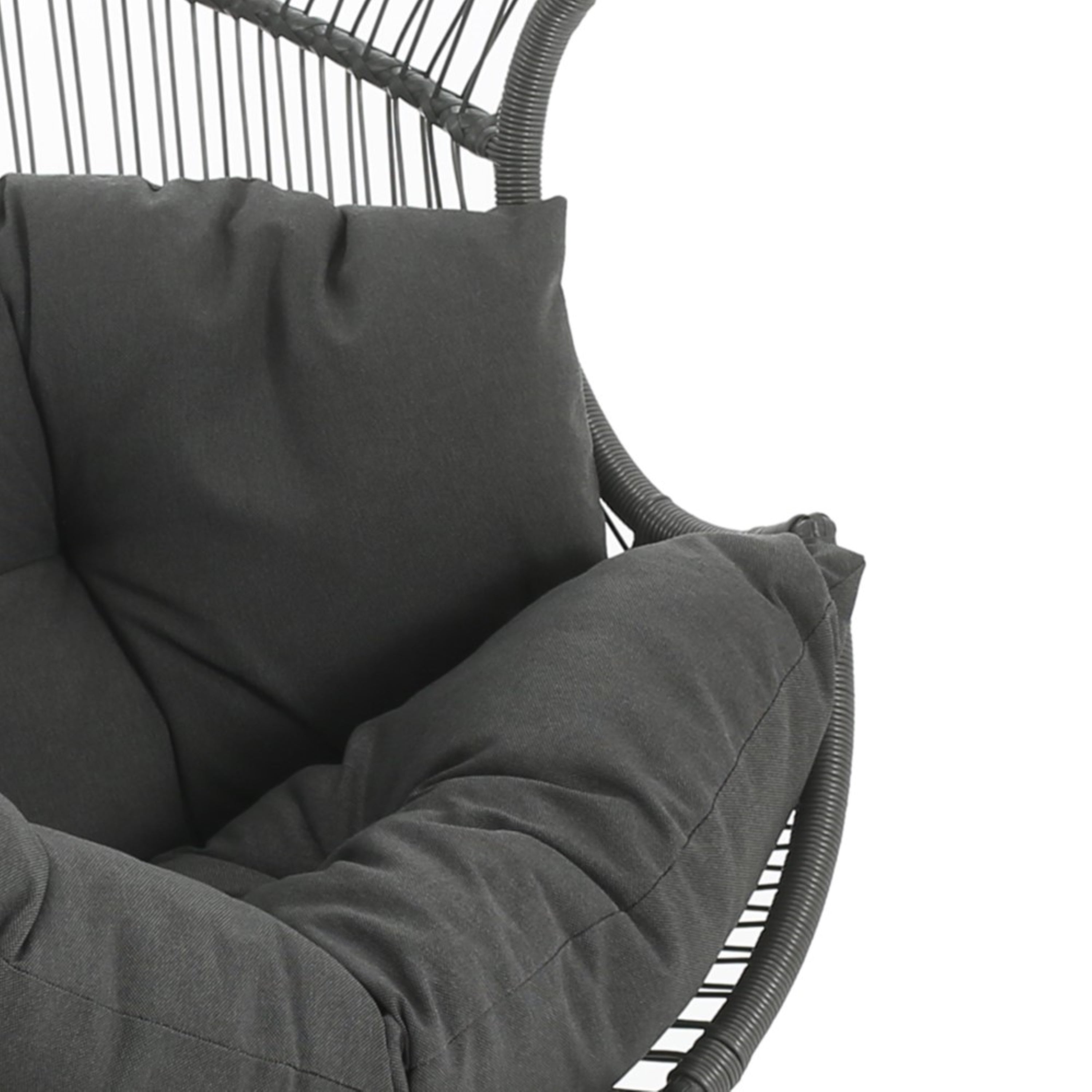 Variscite Outdoor Wicker Glider Chair with Cushion Seat