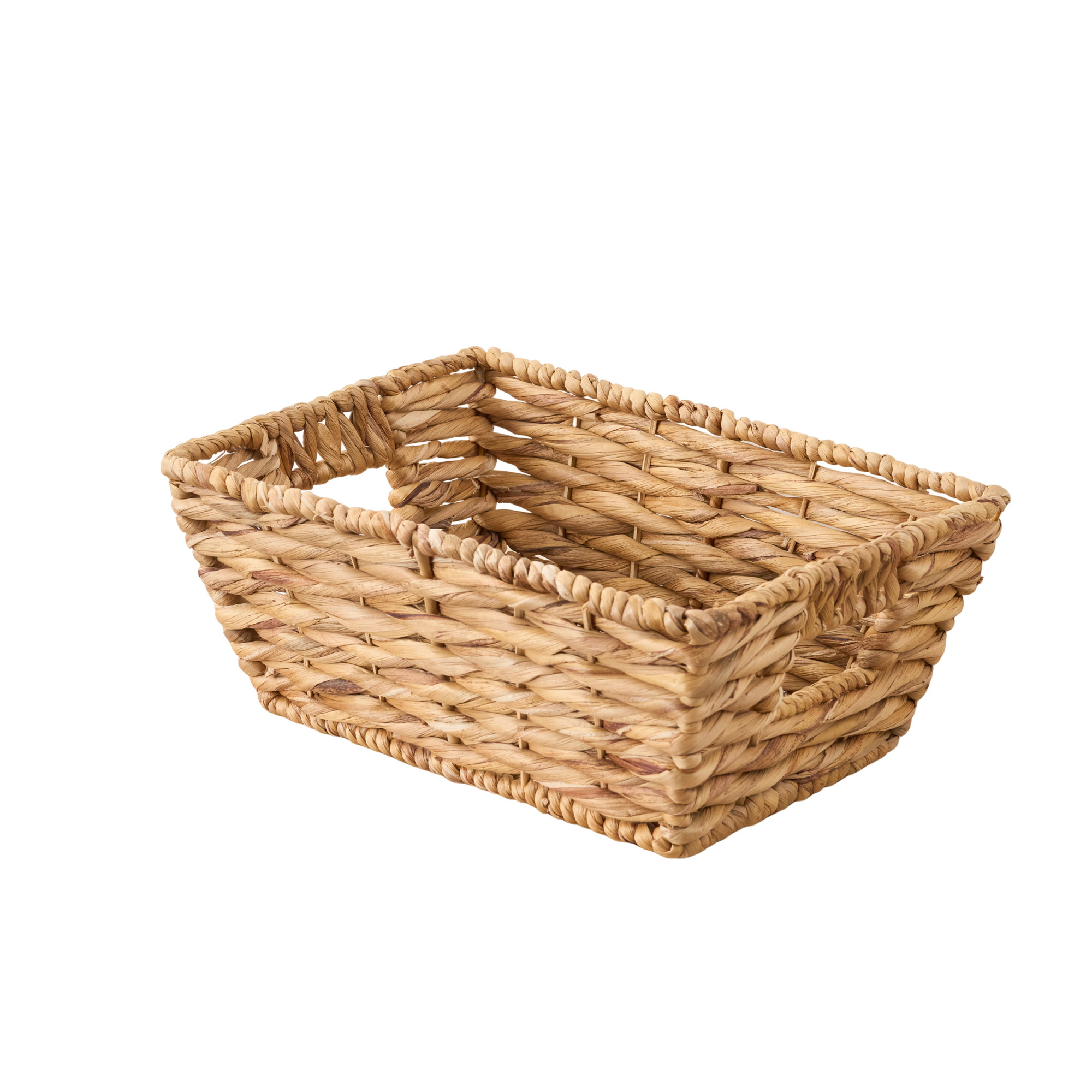 Abbot Water Hyacinth Woven Rectangular Basket, Set of 2