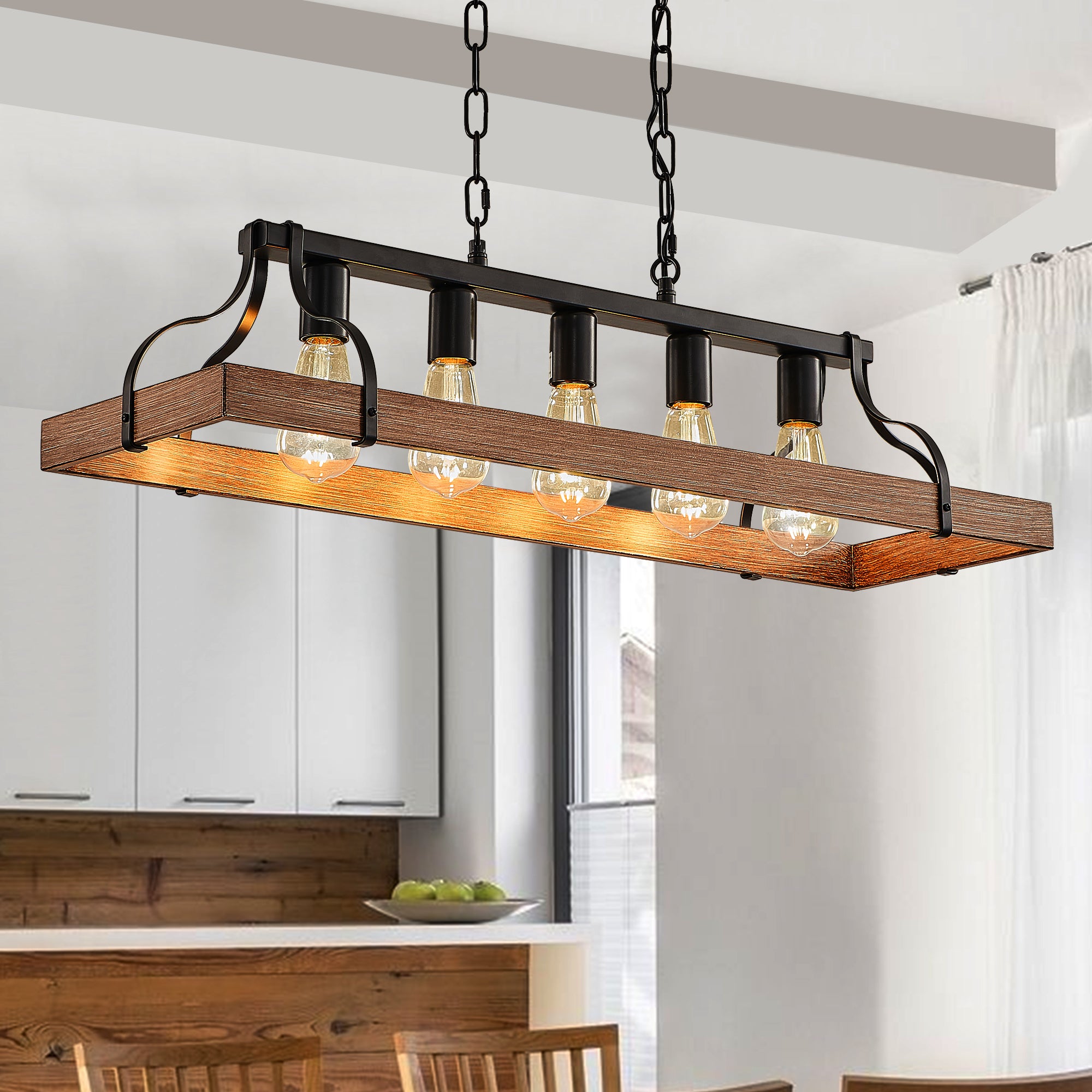 Modern Farmhouse Two-Tone Pendant Light