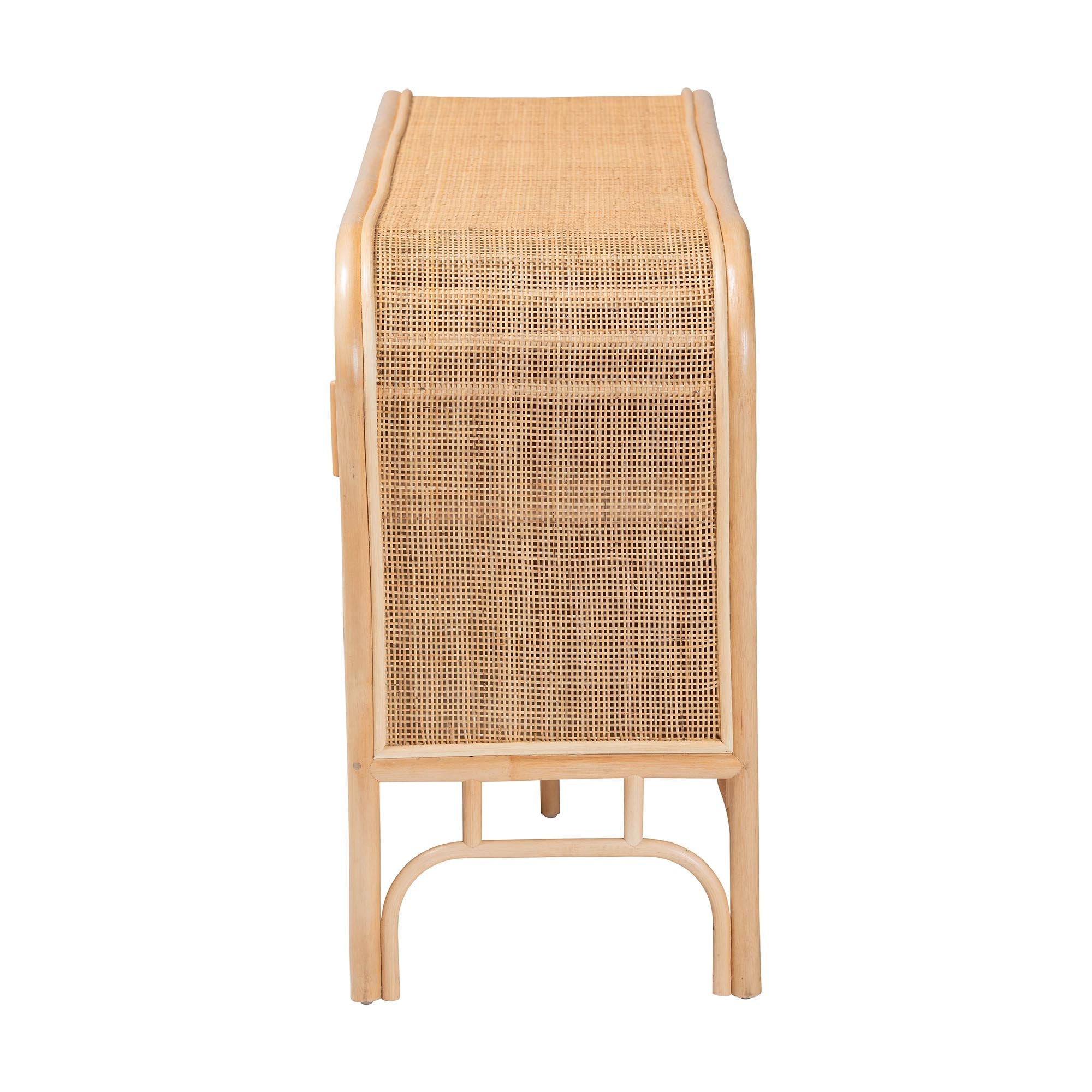 Bohemian Natural Rattan 2-Door Storage Cabinet