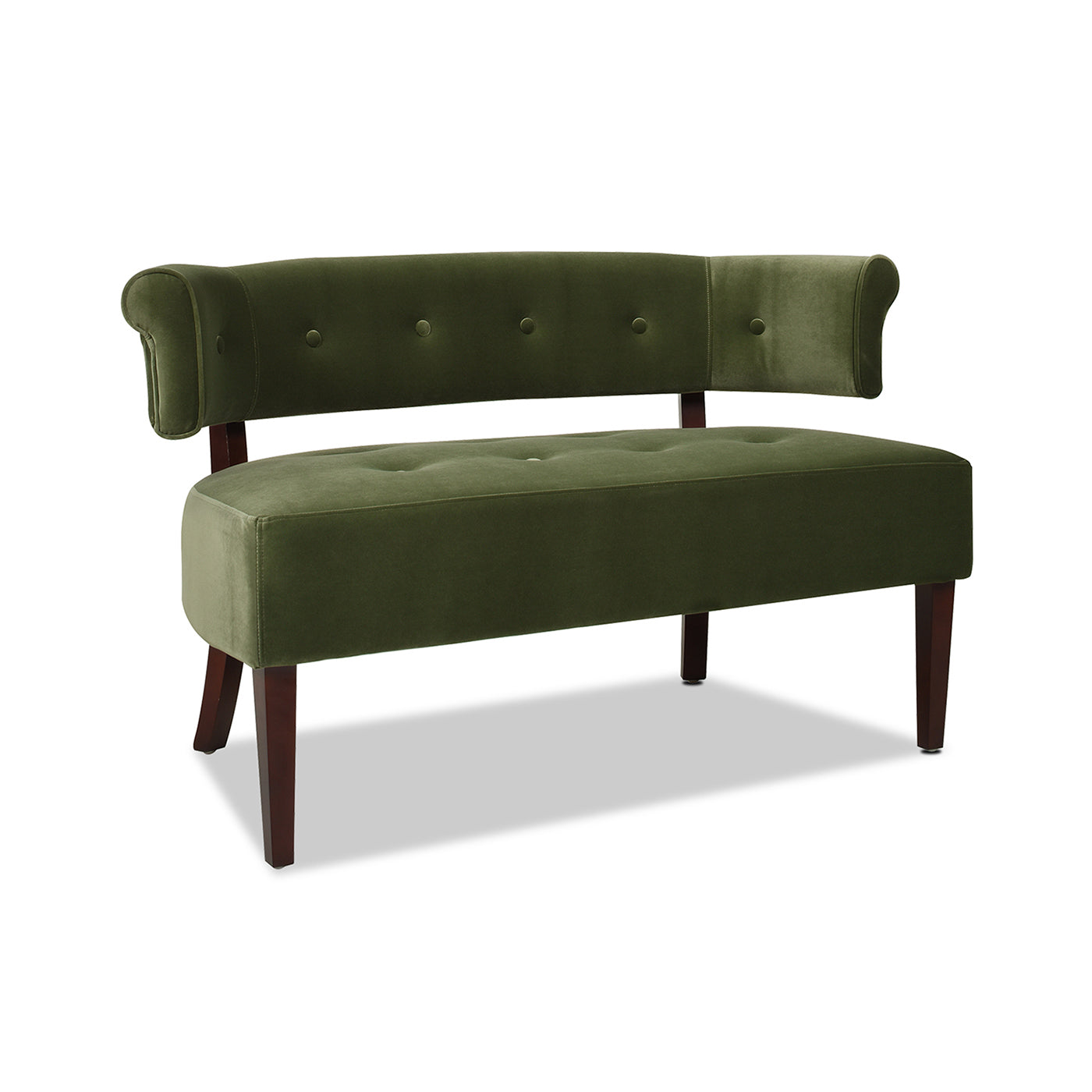 Jared Roll Arm Tufted Bench Settee