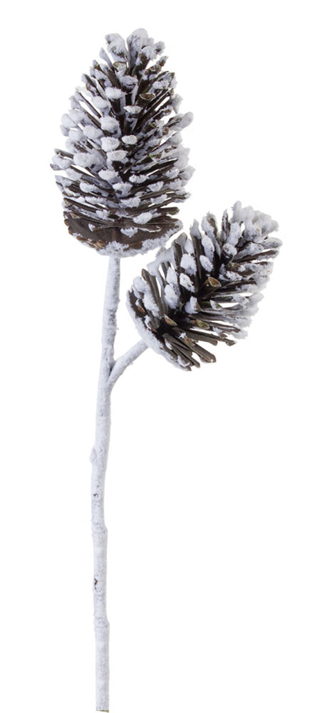 Flocked-Snowy-Pine-Cone-Spray-(set-of-6)-White-Faux-Florals