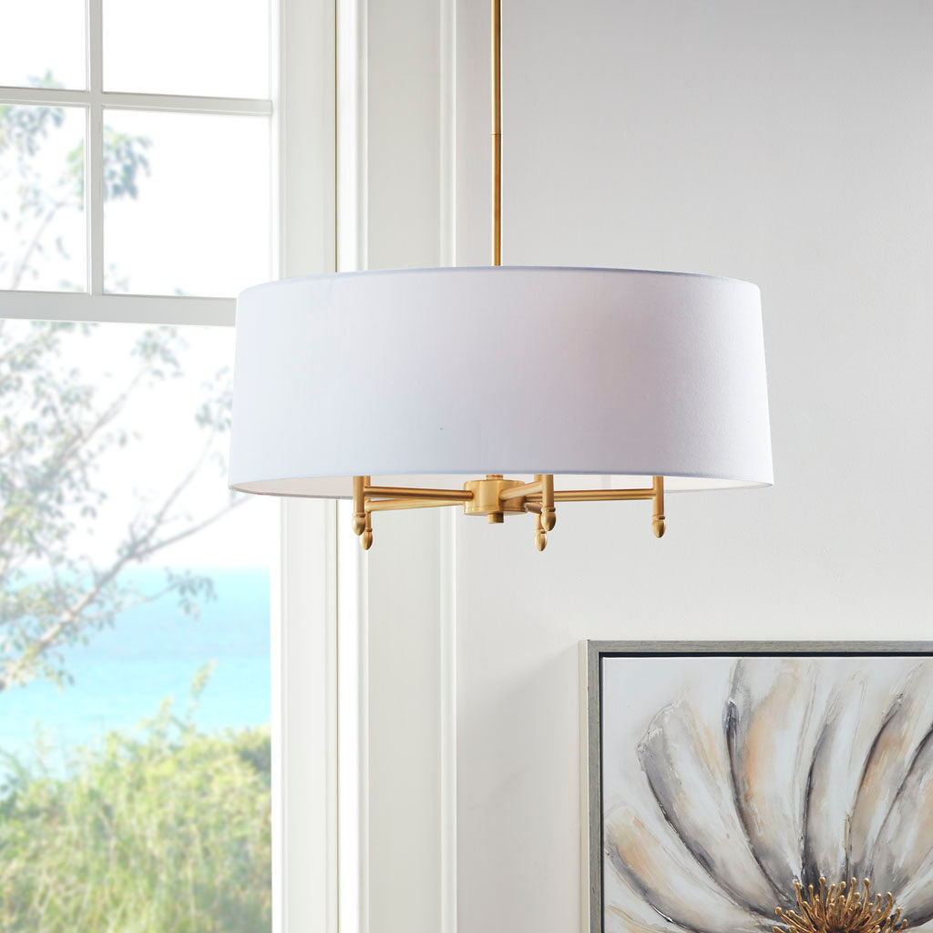 5-Light Pendant Light with Tiltable Drum Shade