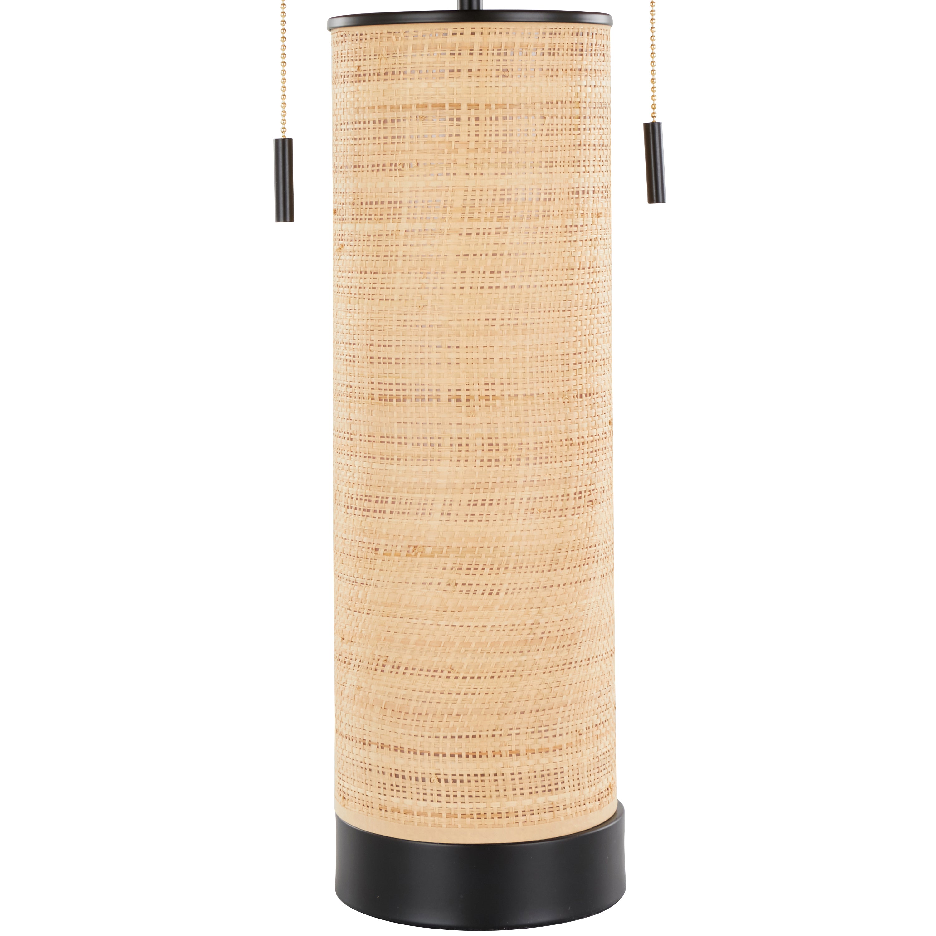 Bellavue 29" Rattan Table Lamp with Cylinder Shade and Pull Chain Switch