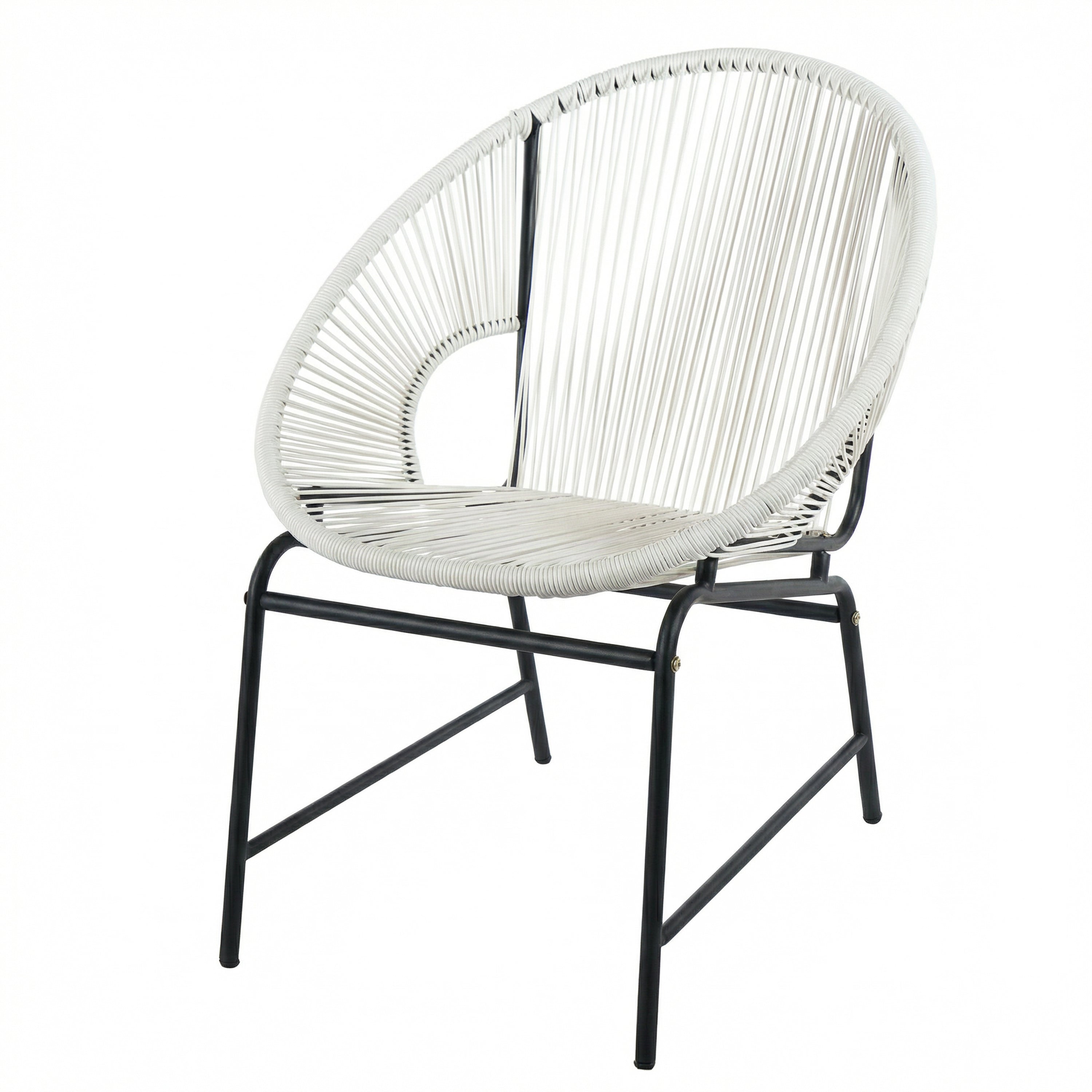 NUSA OUTDOOR PATIO 4-PCS CHAT SET, TEAL PE RATTAN & IRON FRAM FURNITURE, ACACIA WOOD TABLE