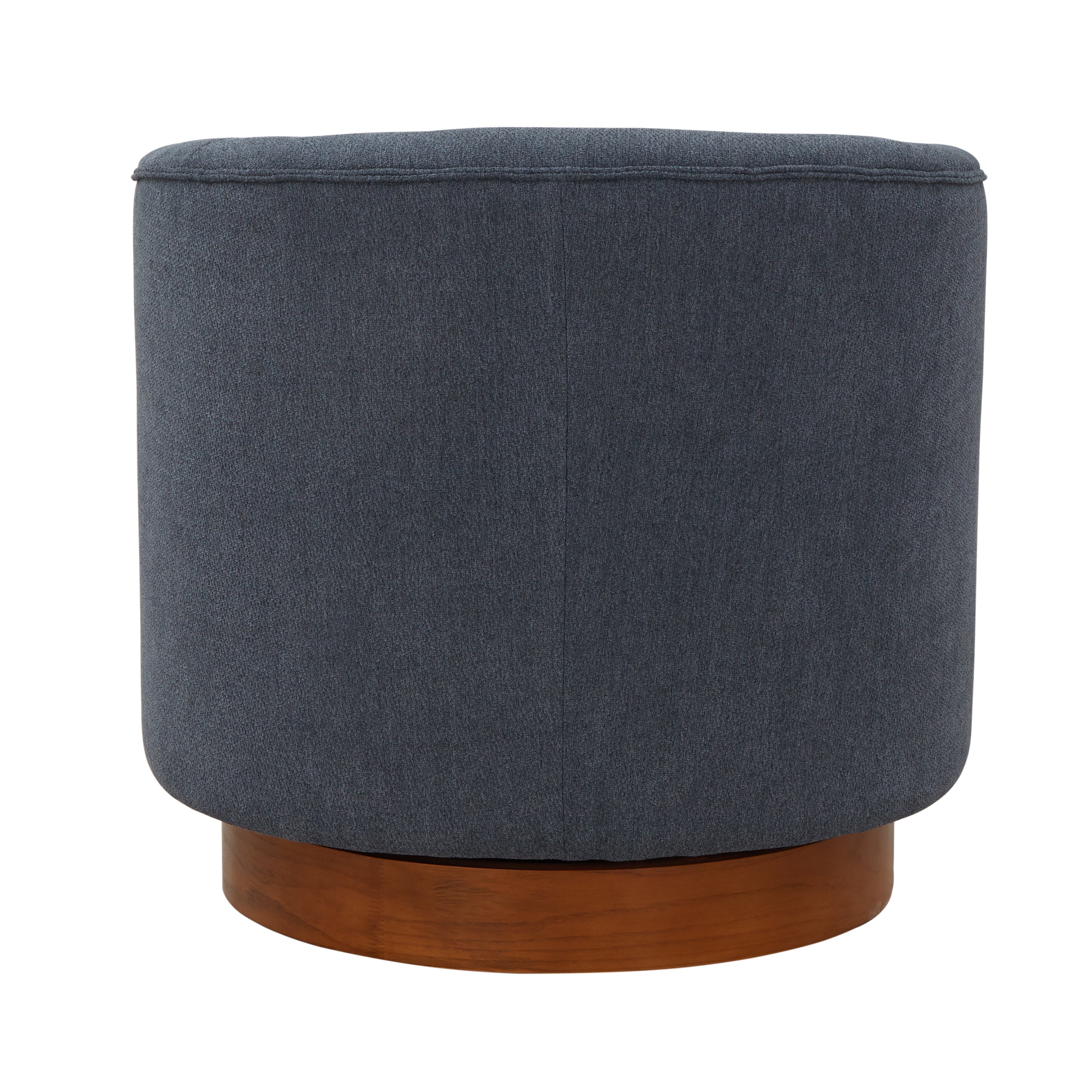 Miramar Swivel Club Accent Chair with Wood Base