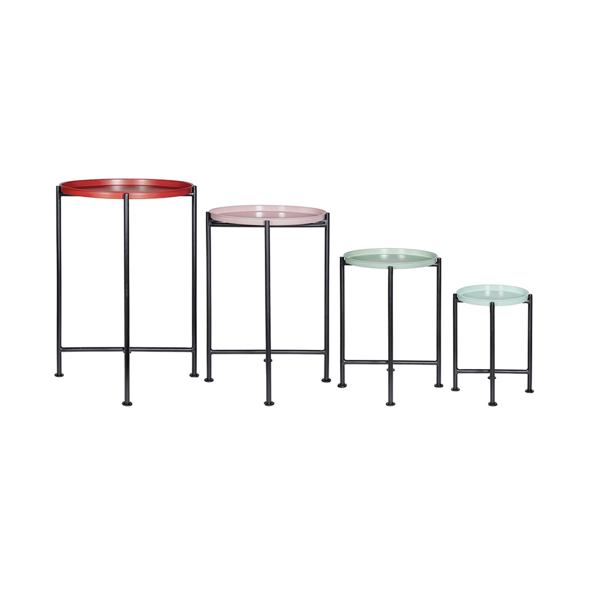 Multicolor Nesting Plant Stands, Set of 4