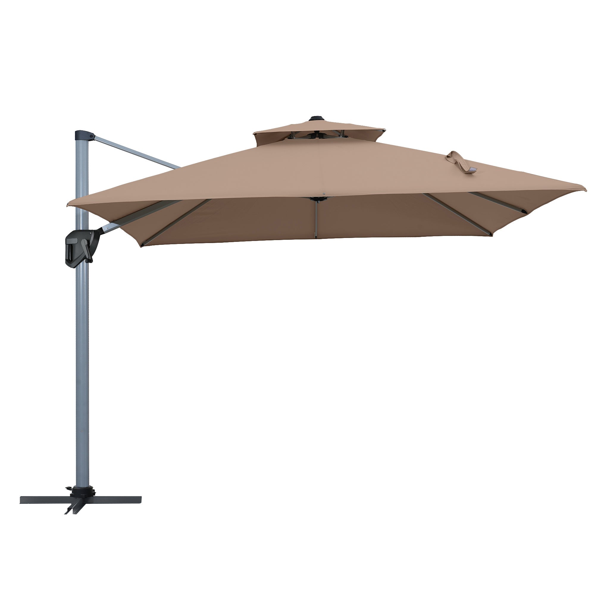 11' Outdoor Square Double Top Patio Umbrella, Base Not Included