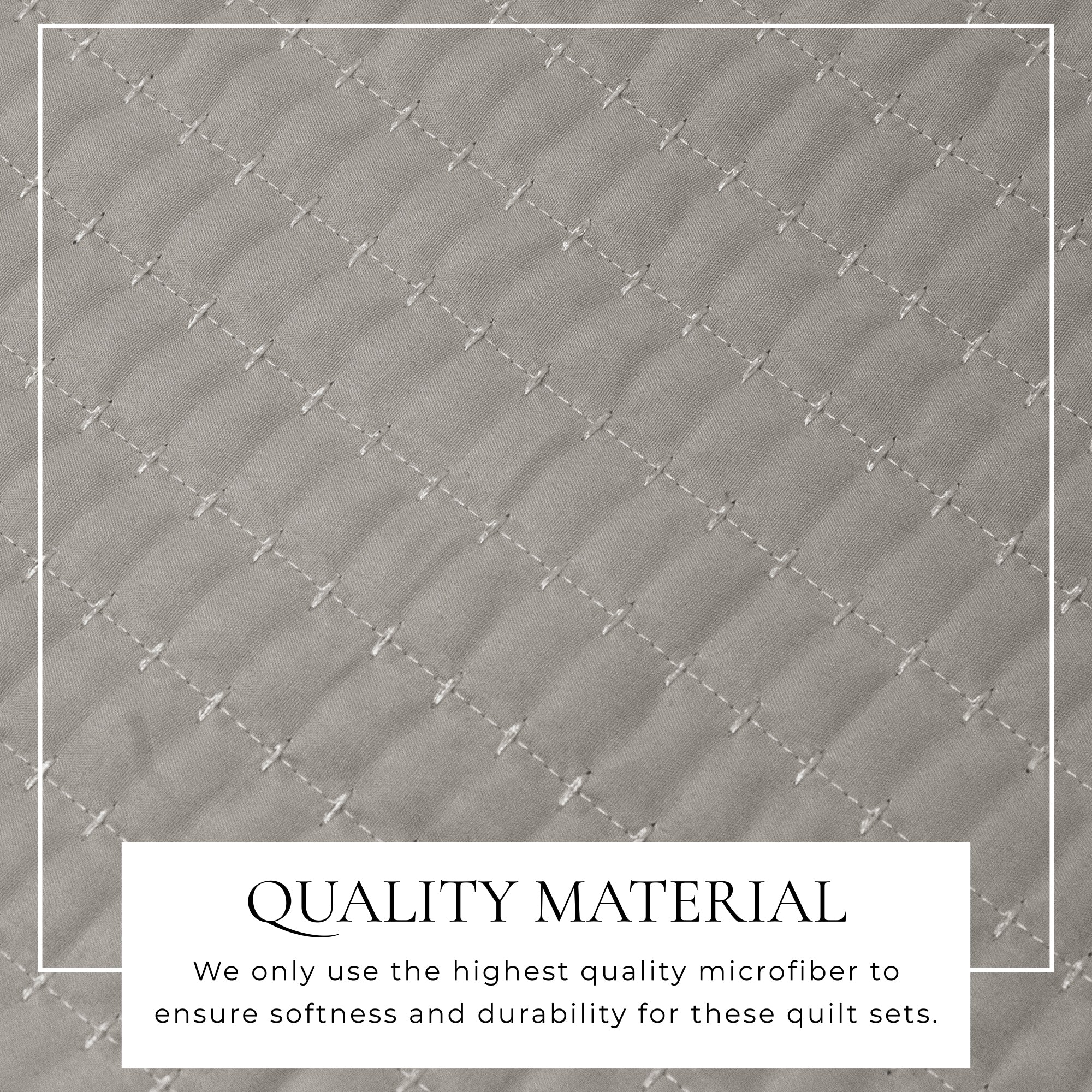Stitched Quilt Set with Shams