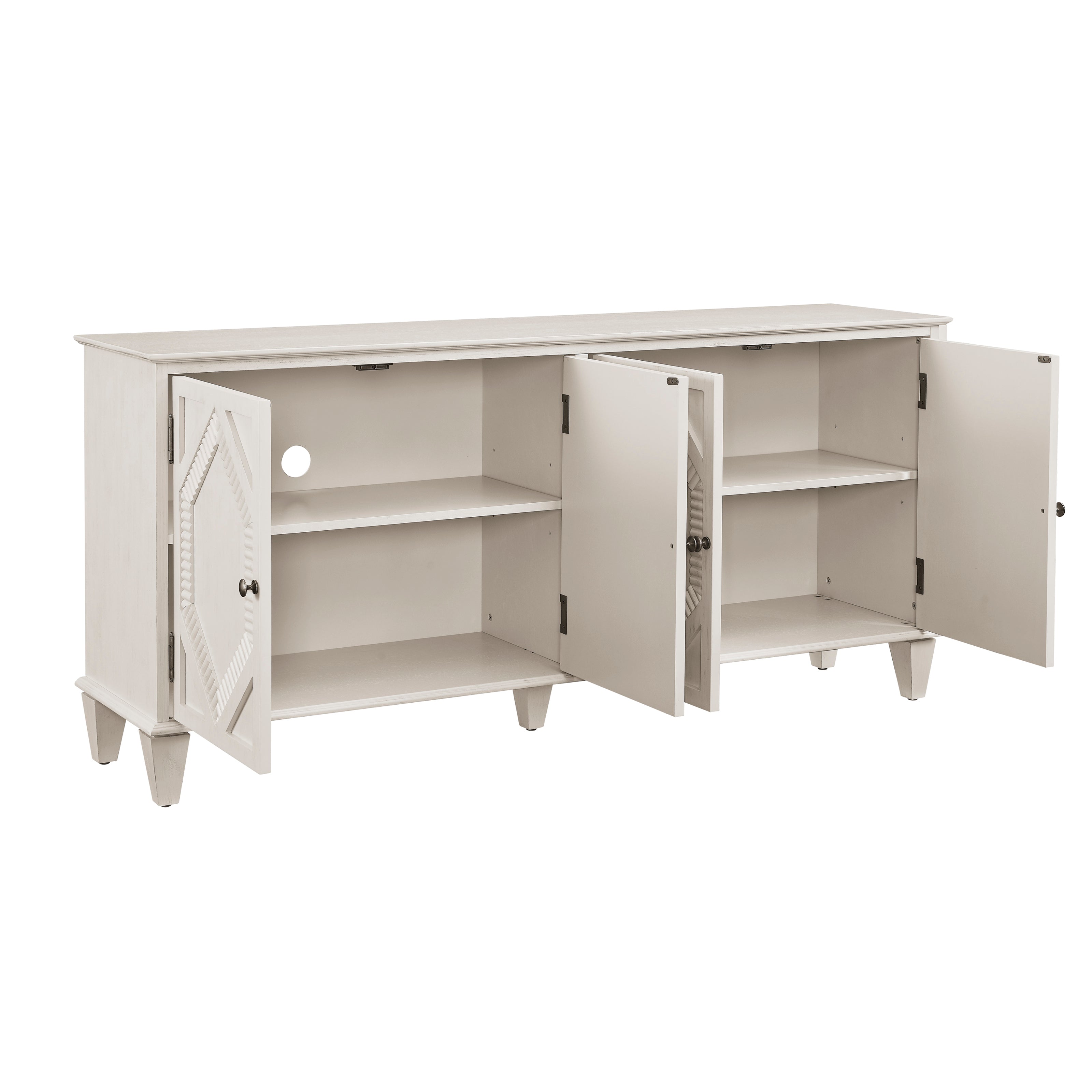 65.2' Mid Century Modern Geometric Accent Sideboard