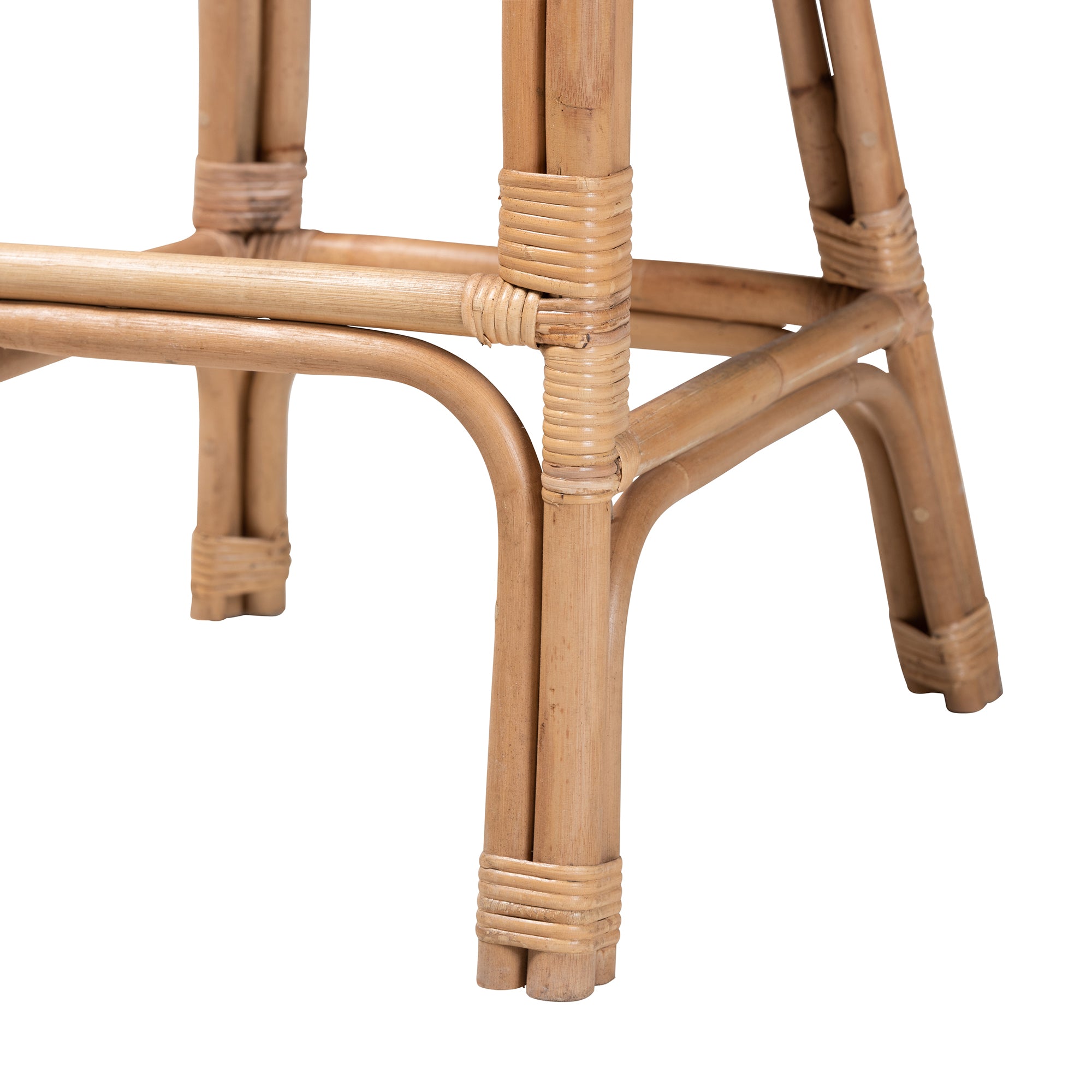 Neola Modern Bohemian Natural Rattan Bar Stool
