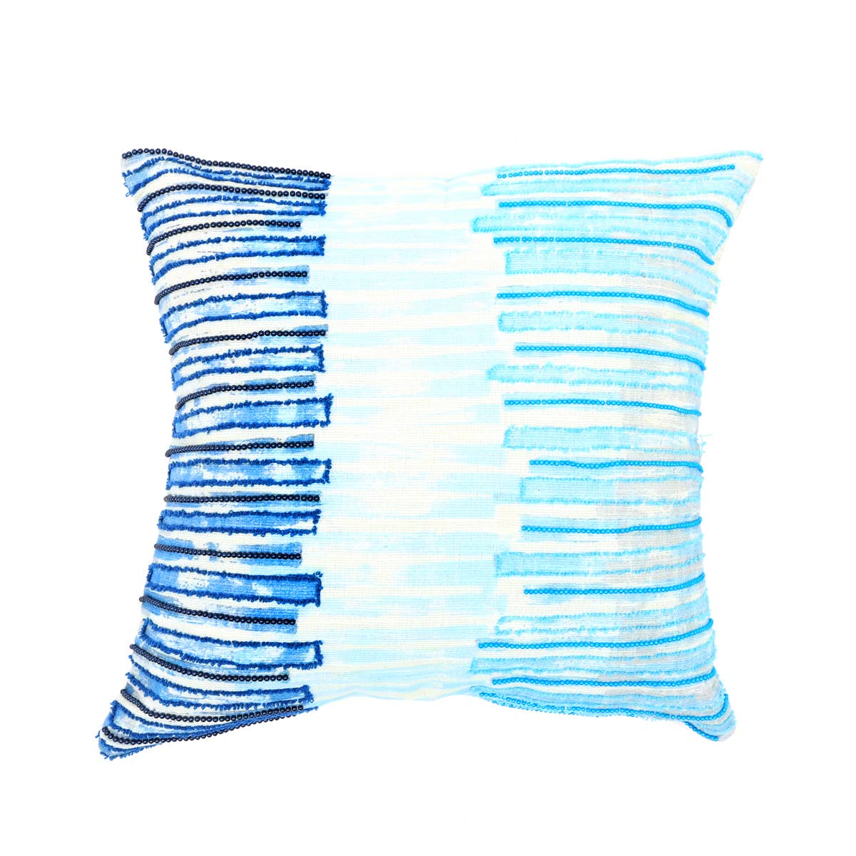 Coastal Horizon Beaded & Embroidered Pillow