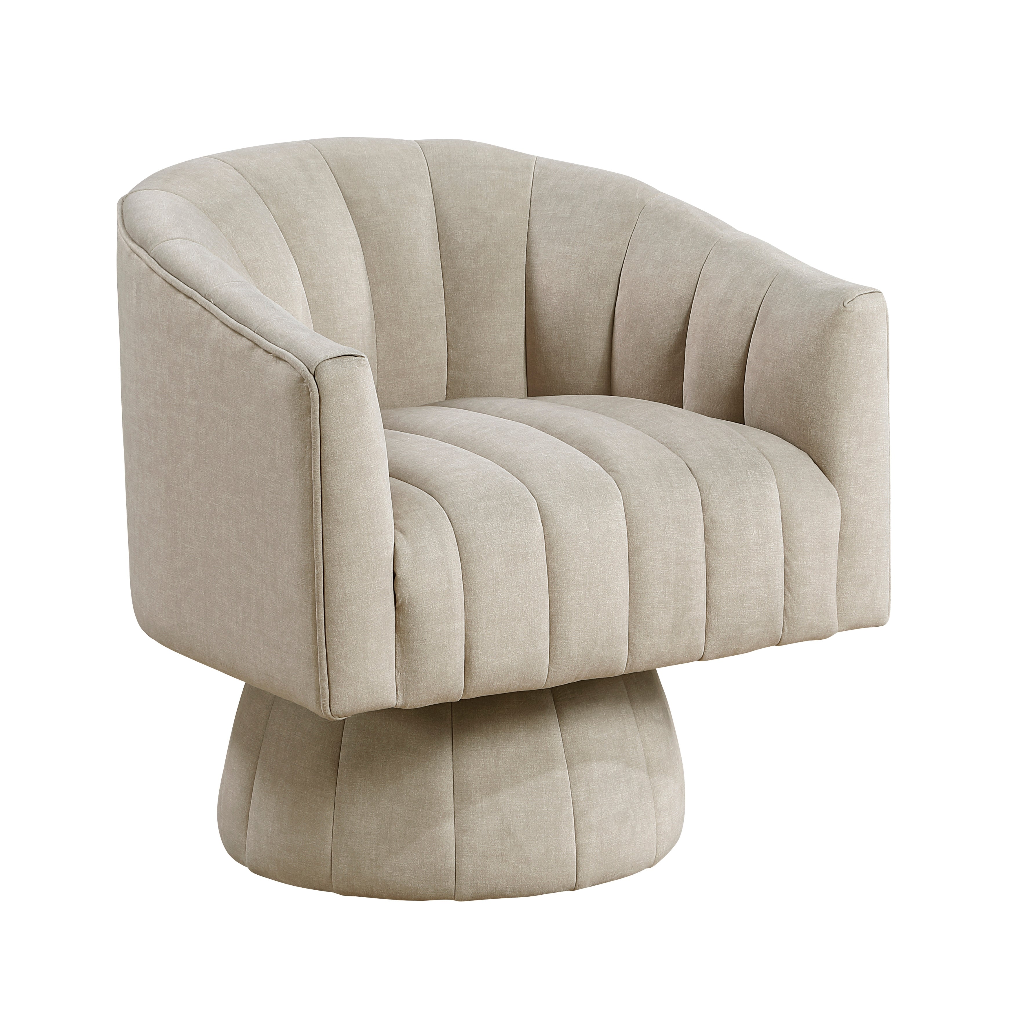 Dark Green Velvet Accent Chair Modern Luxury Living Room Furniture, 1pc Swivel Chair Comfortable Barrel Back