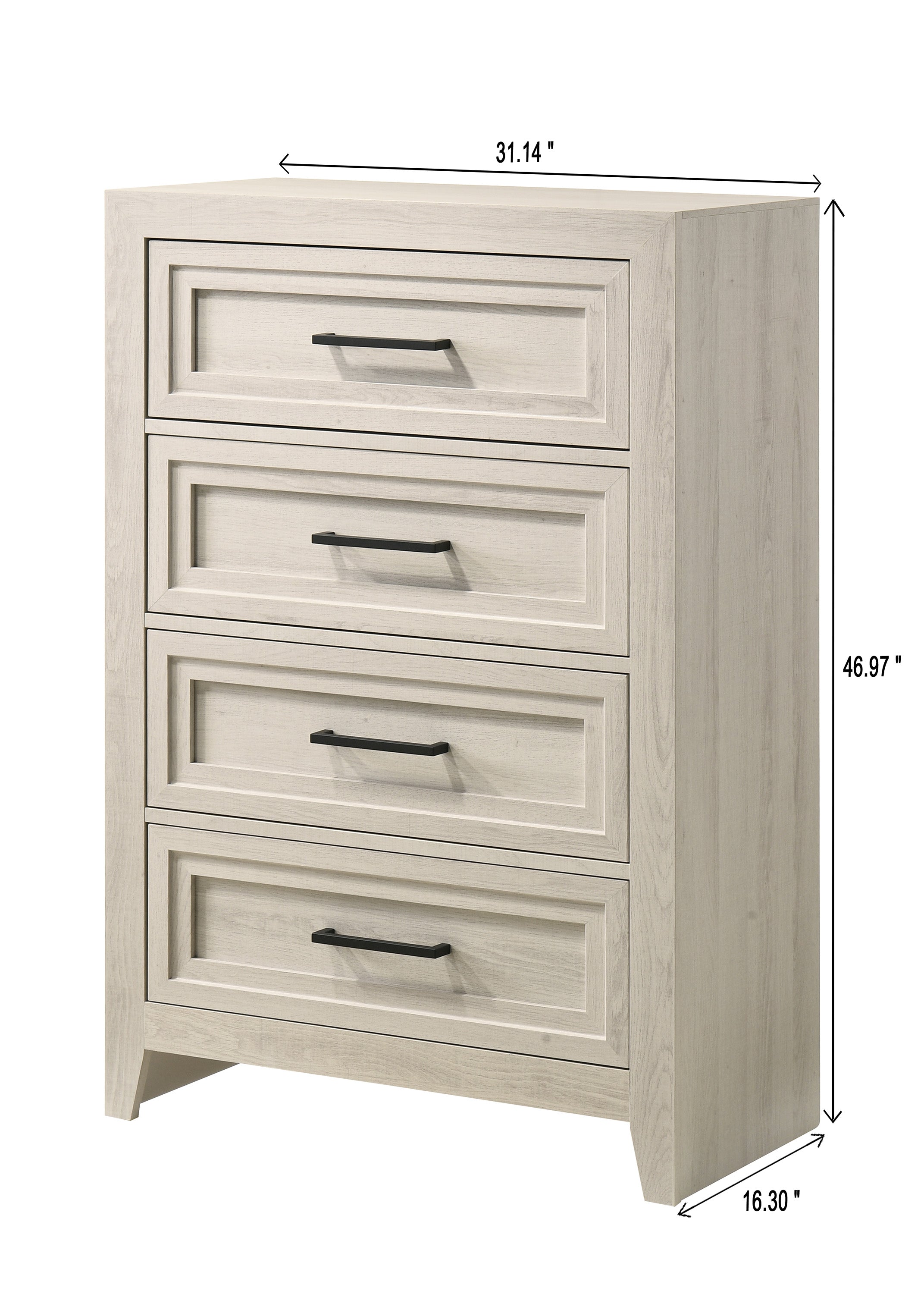 Havenwood Geometric Design Contemporary 4-Drawer Chest/Dresser