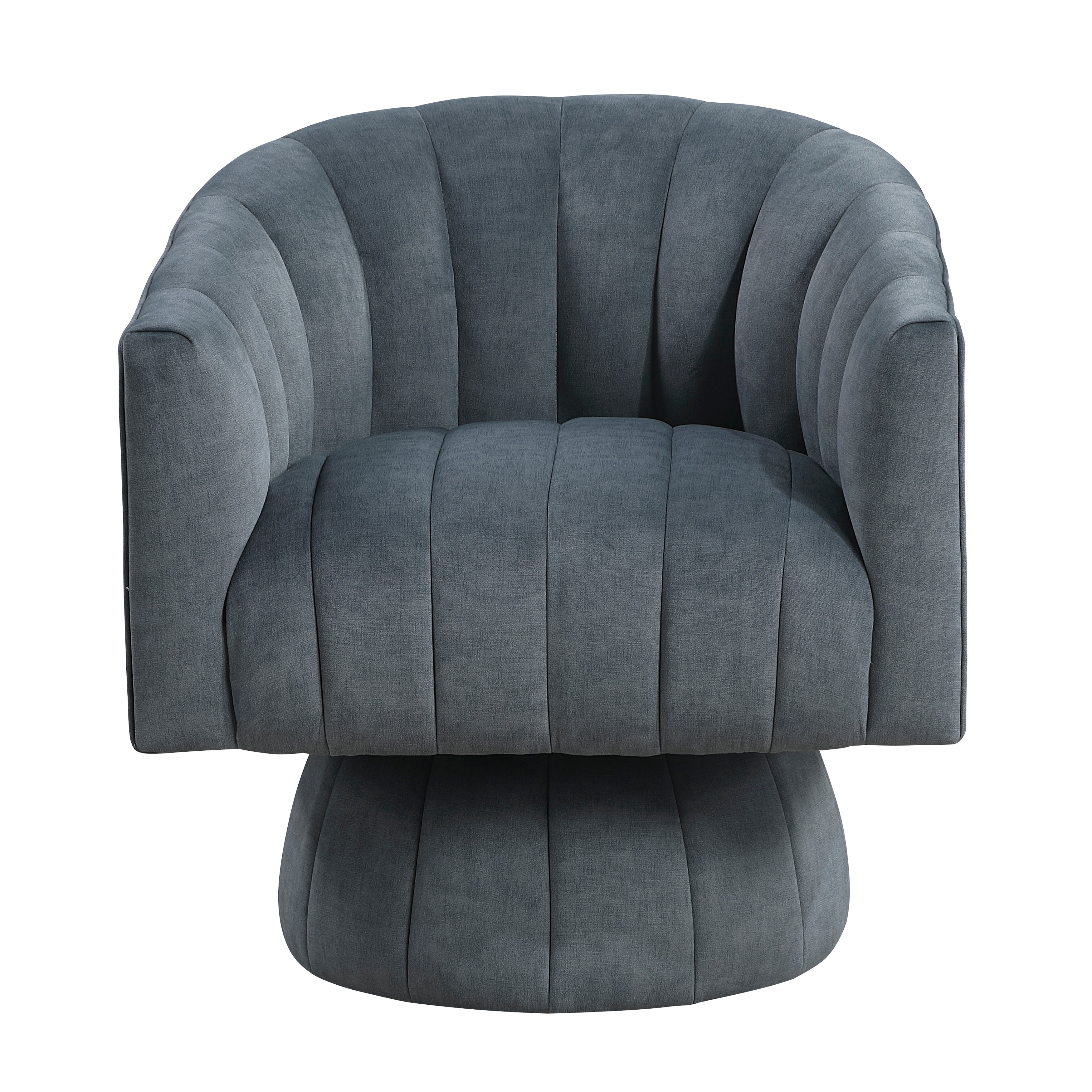 Dark Green Velvet Accent Chair Modern Luxury Living Room Furniture, 1pc Swivel Chair Comfortable Barrel Back