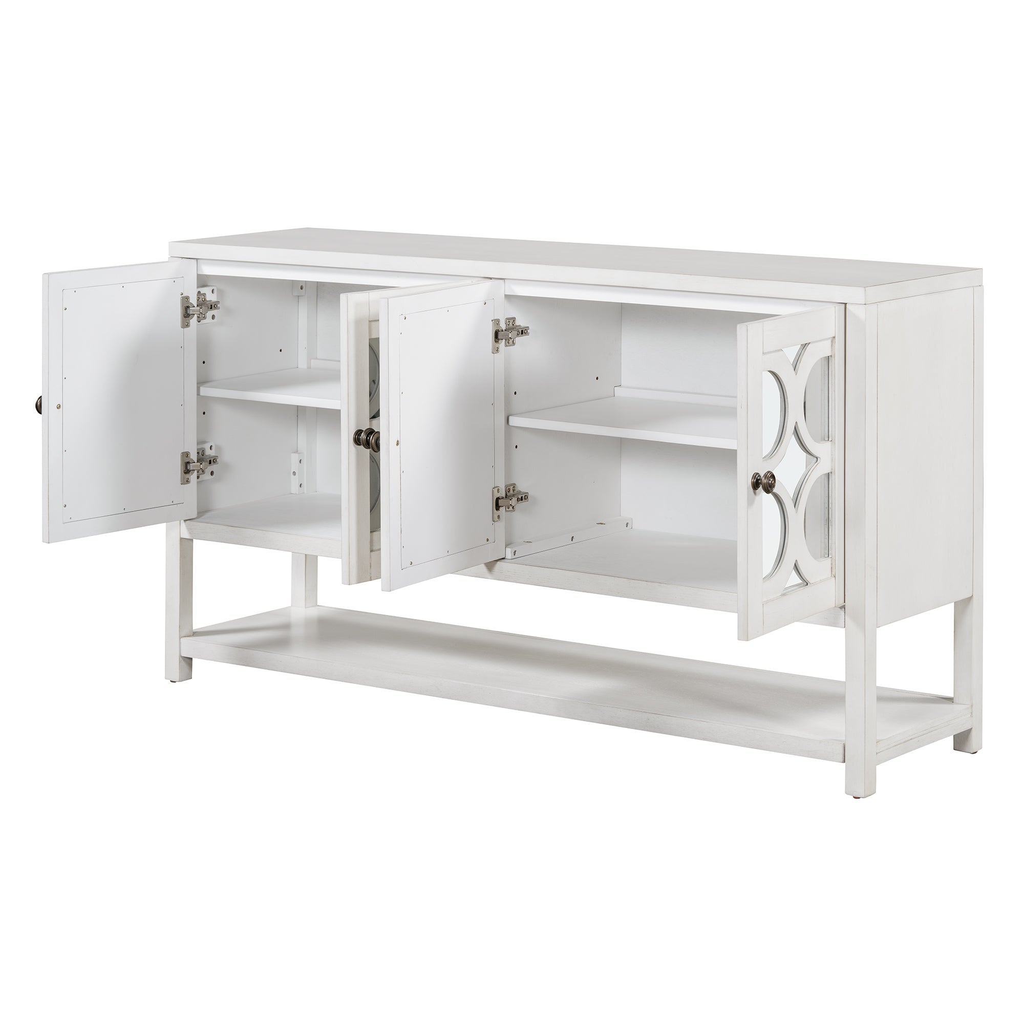 Mirrored Door Console Table