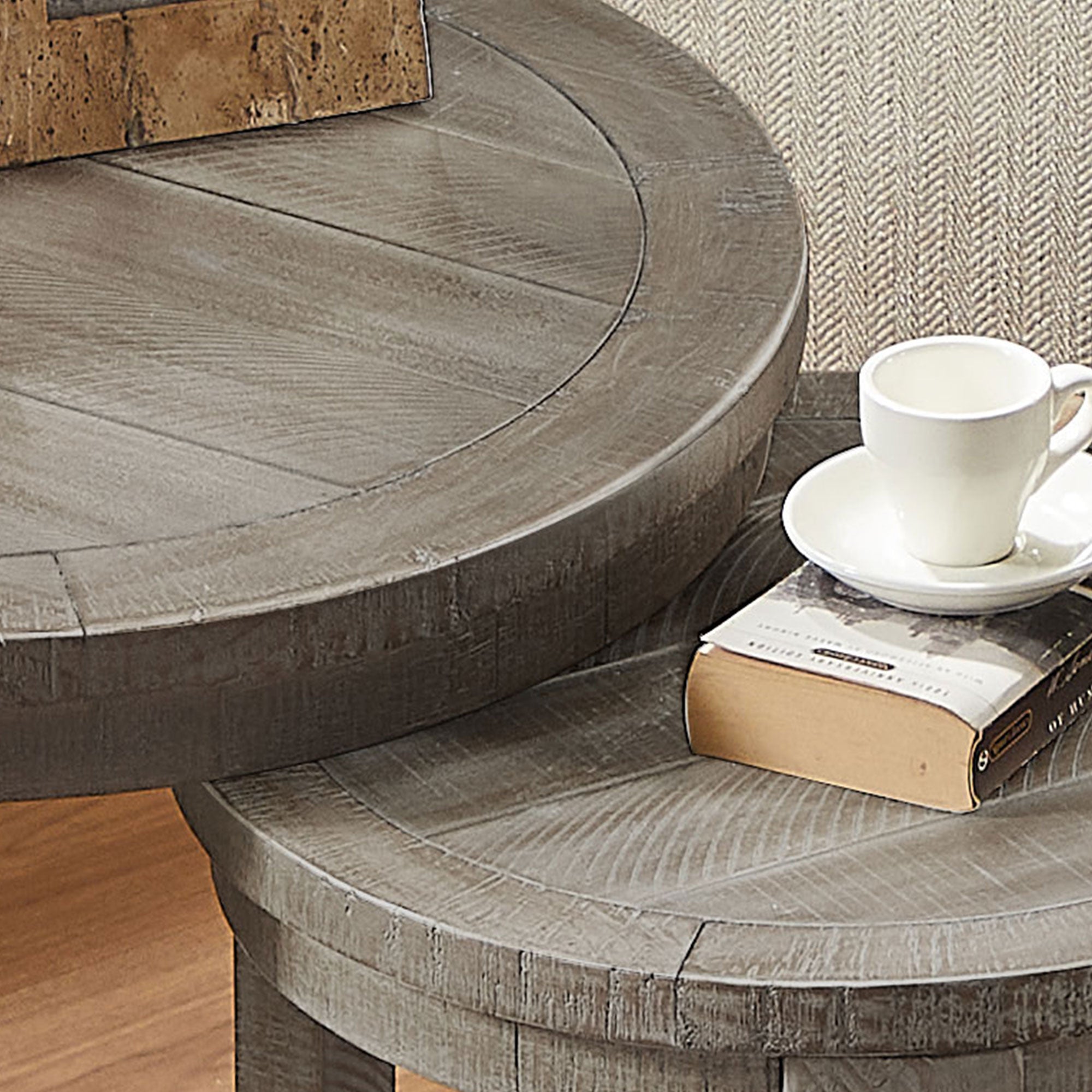 Modern Farmhouse Set of 2 Nesting Accent Tables