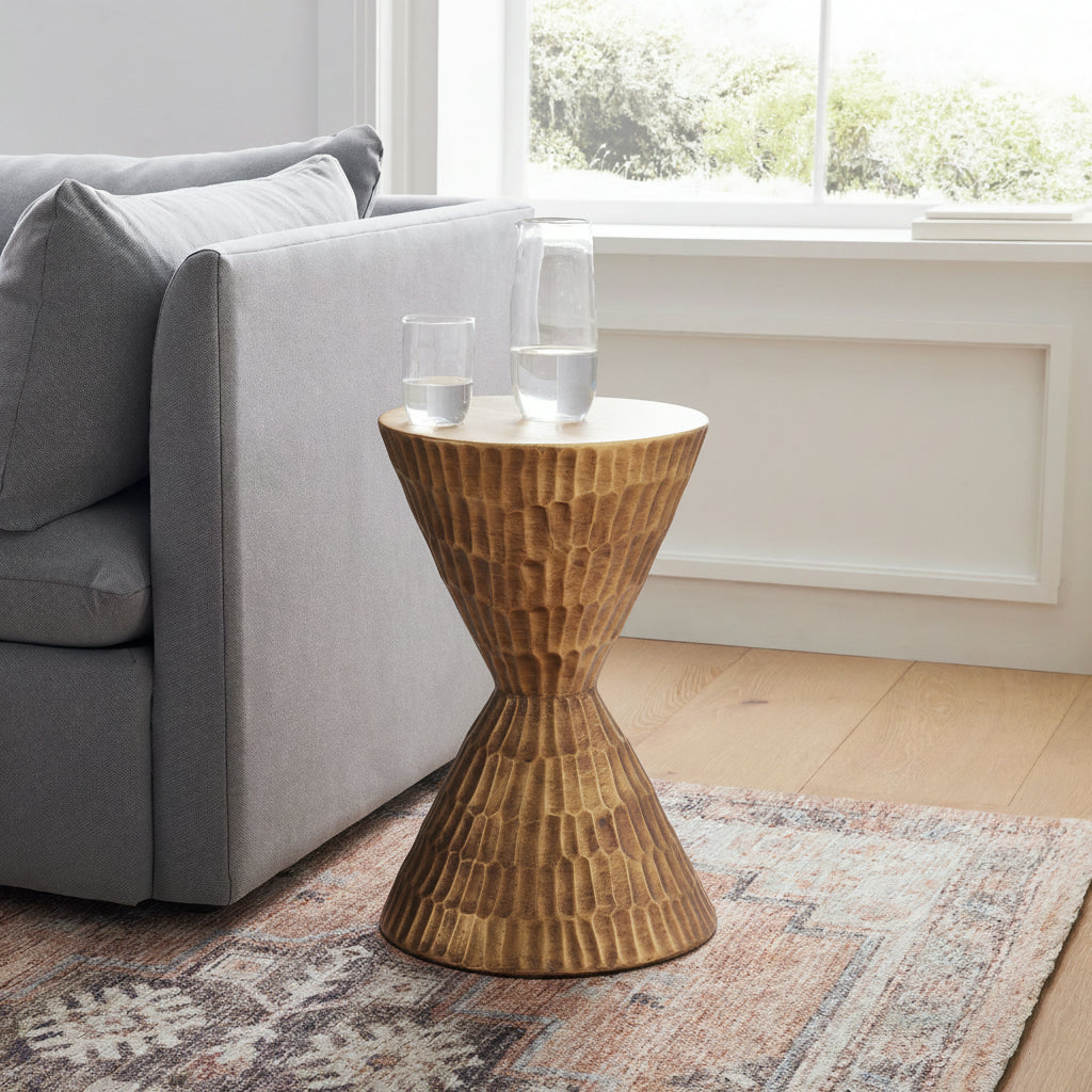13.78 inch Handmade MgO Side Table for Both Indoor and Outdoor Use 13.78 inch Handmade MgO Side Table for Both Indoor and Outdoor Use