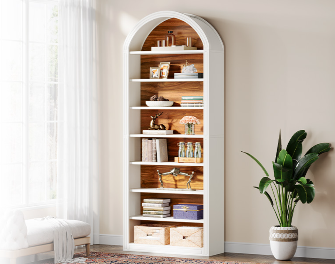 2-Tone Arched Open Display Shelving Unit