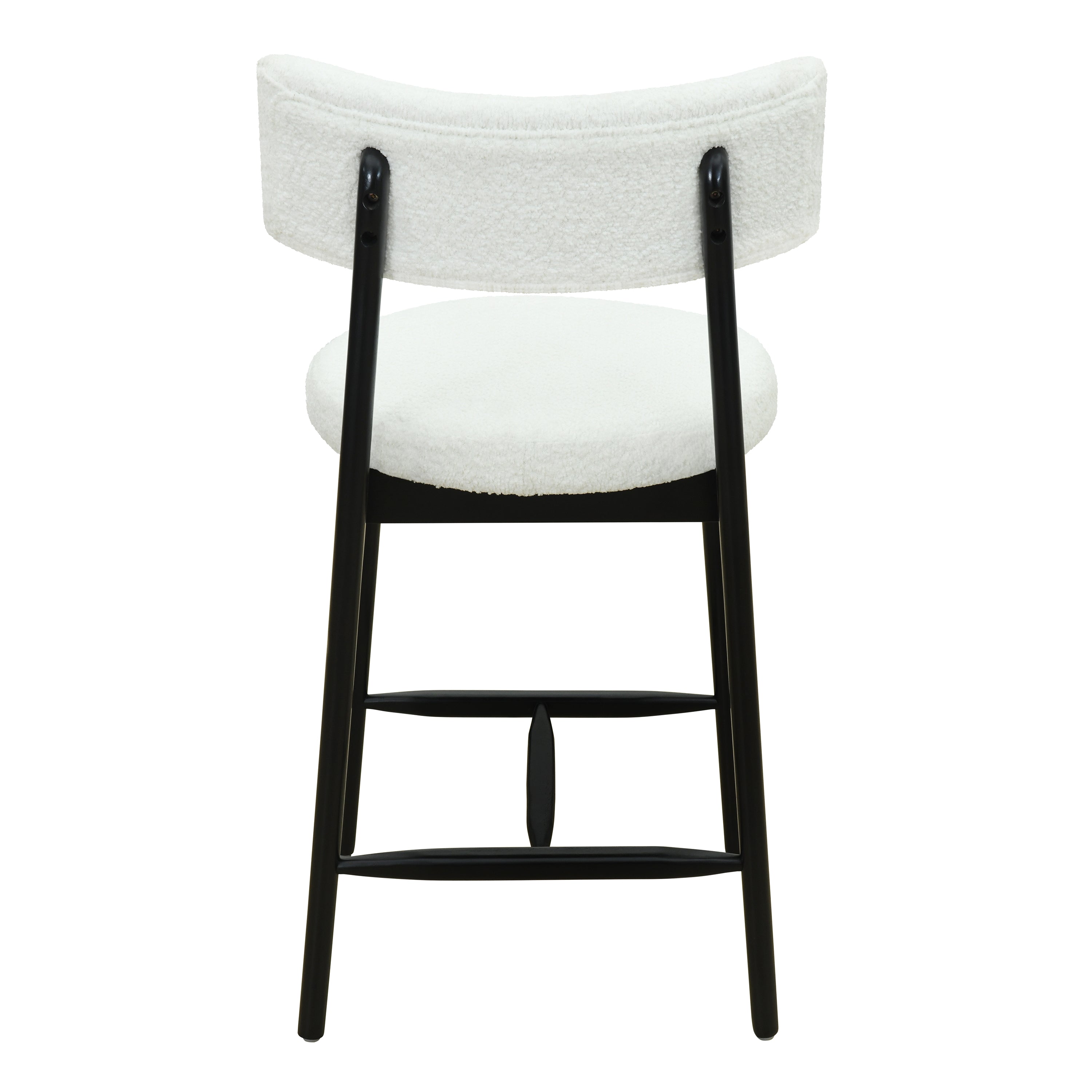 Harveston Mid Century Modern Boucle Upholstered Counter Stools, Set of 2