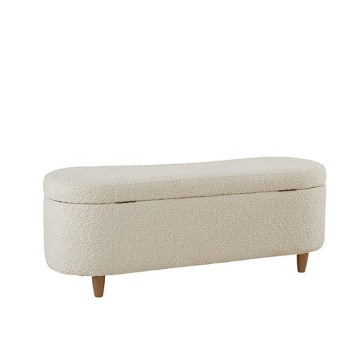 Gardenia Upholstered Flip Top Storage Bench with Solid Wood Legs