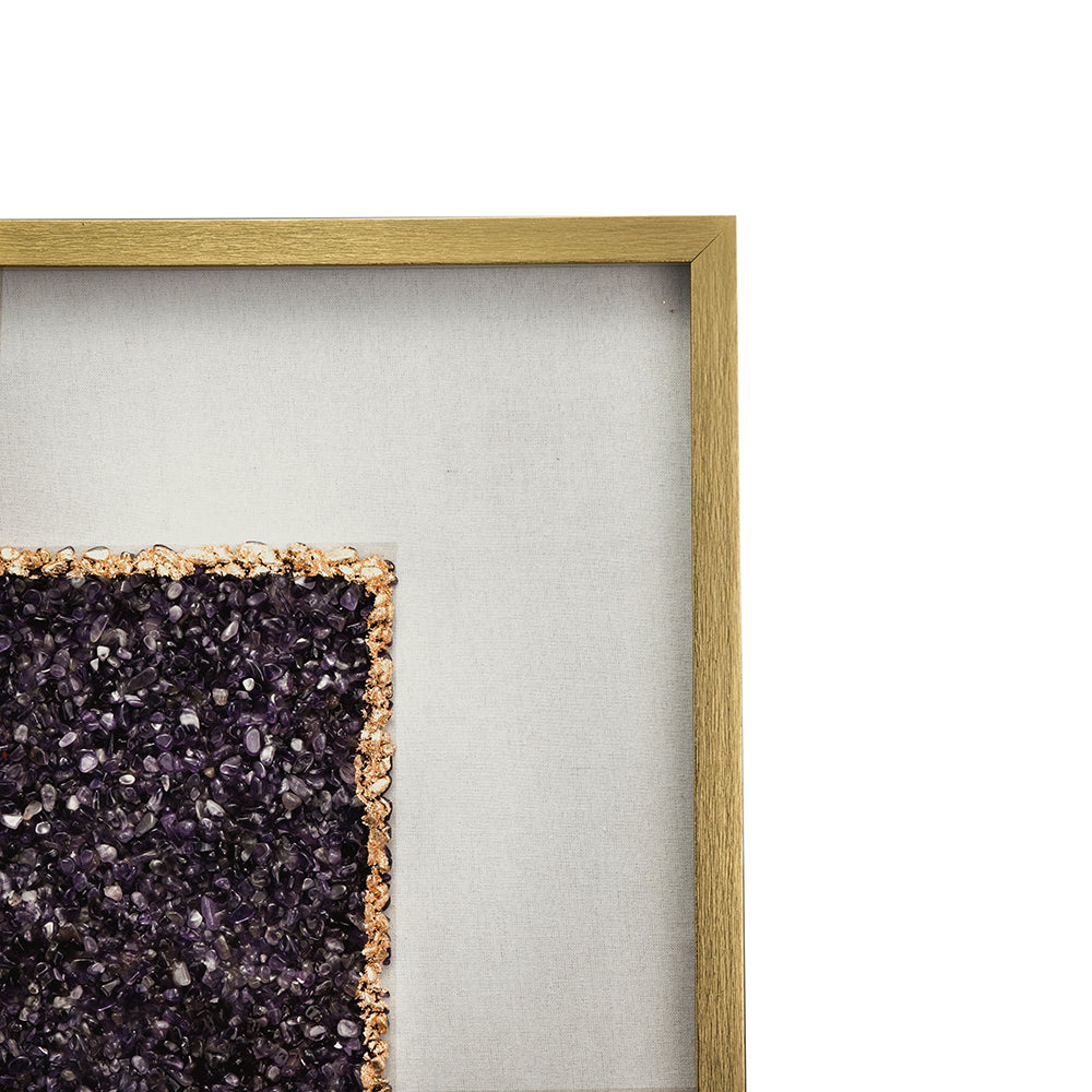 Lillian Purple Crystal Shadow Boxes Wall Décor