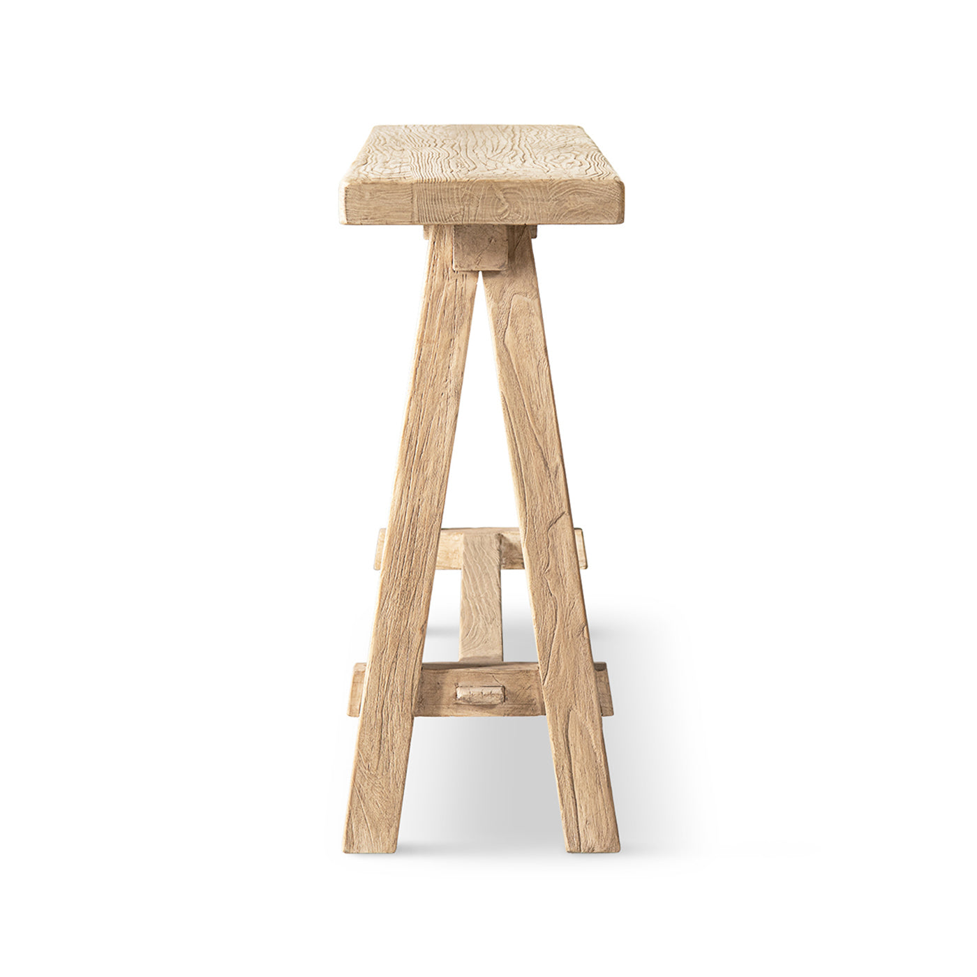 Hawthorne Solid Reclaimed Elm Trestle Console Table