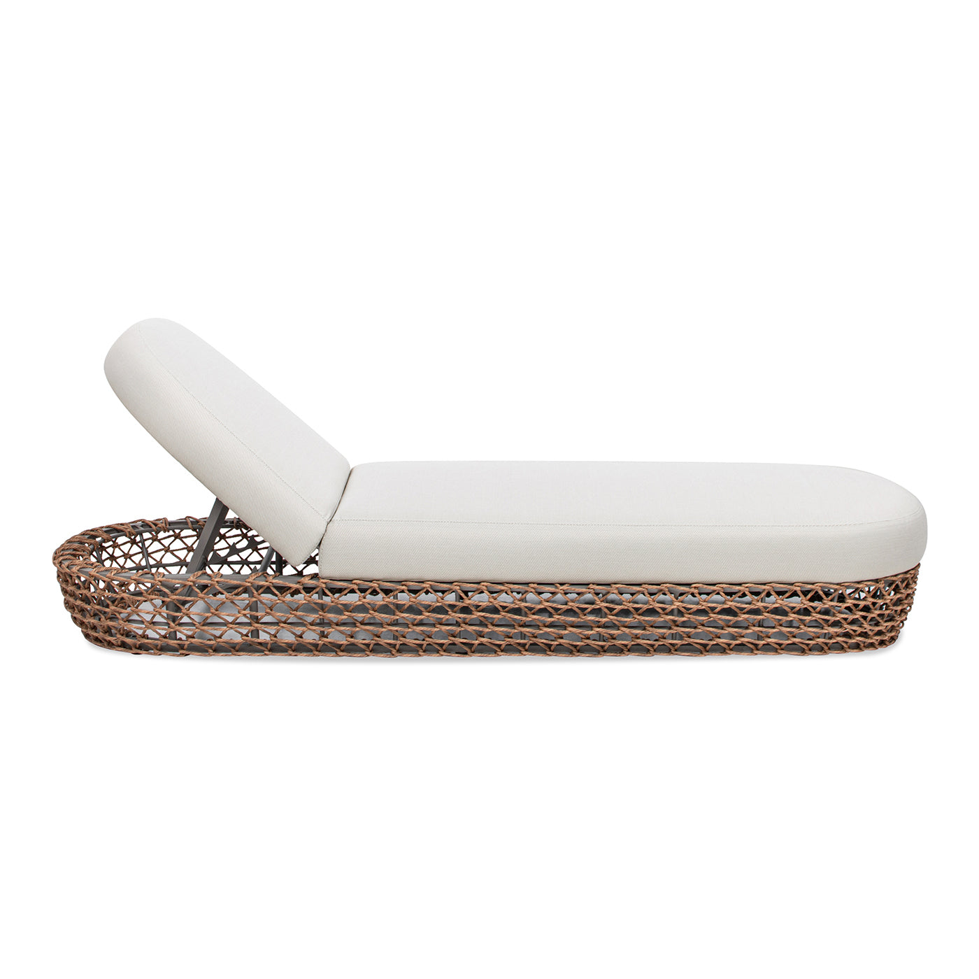 Willow Wicker Upholstered Patio Lounger
