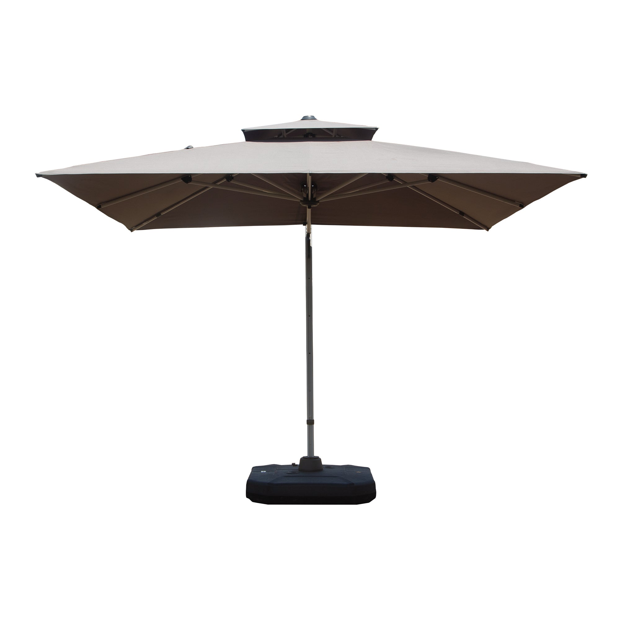 9' Aluminum Cantilever Tilt Patio Umbrella with Center Pole, Base Not Included