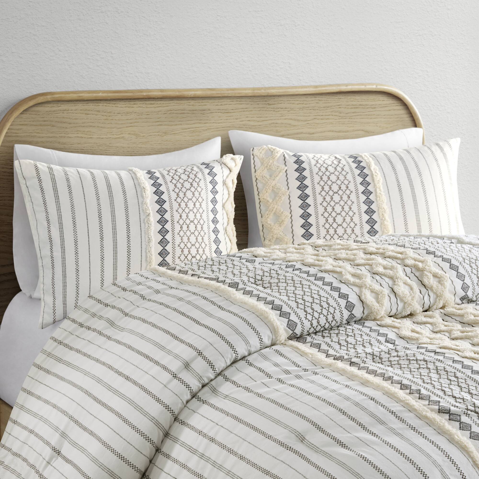 Imani Cotton Printed Comforter Set with Chenille